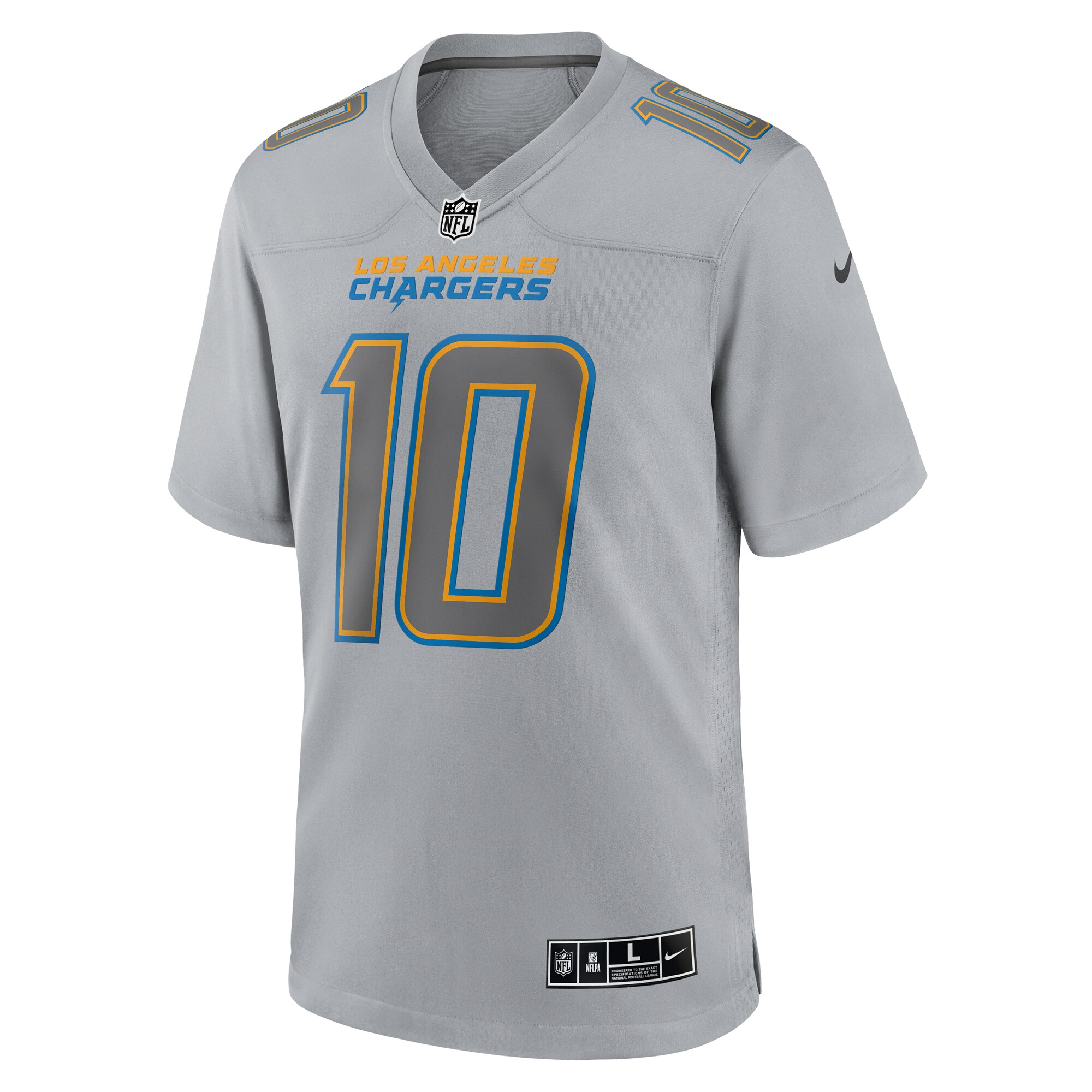 Justin Herbert Los Angeles ChargersAtmosphere Fashion Game Jersey - Gray