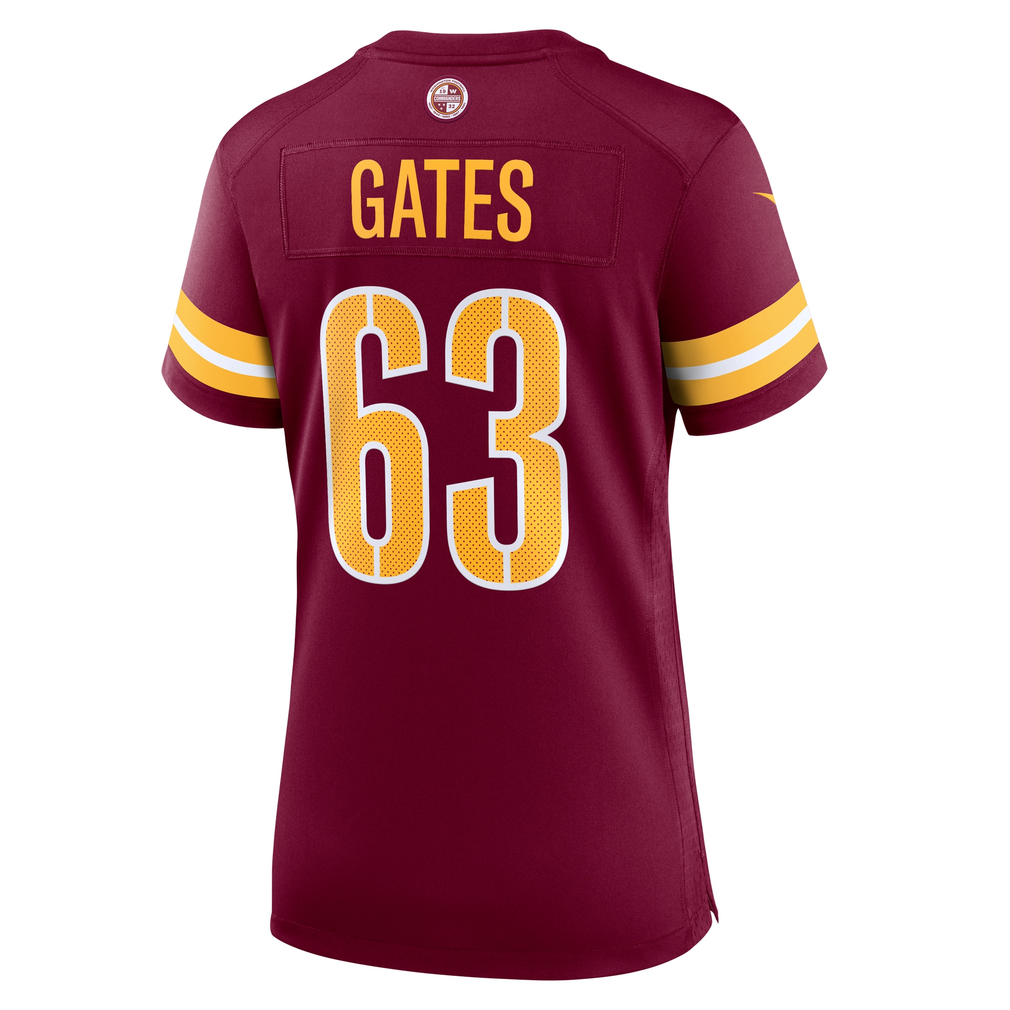 Nick Gates Washington Commanders Women's Game Player Jersey - Burgundy