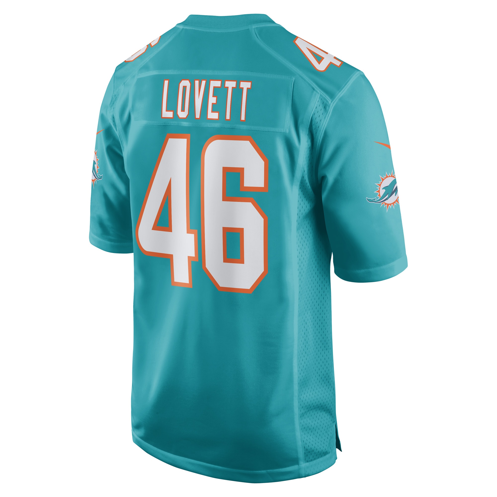 John Lovett Miami DolphinsGame Player Jersey - Aqua