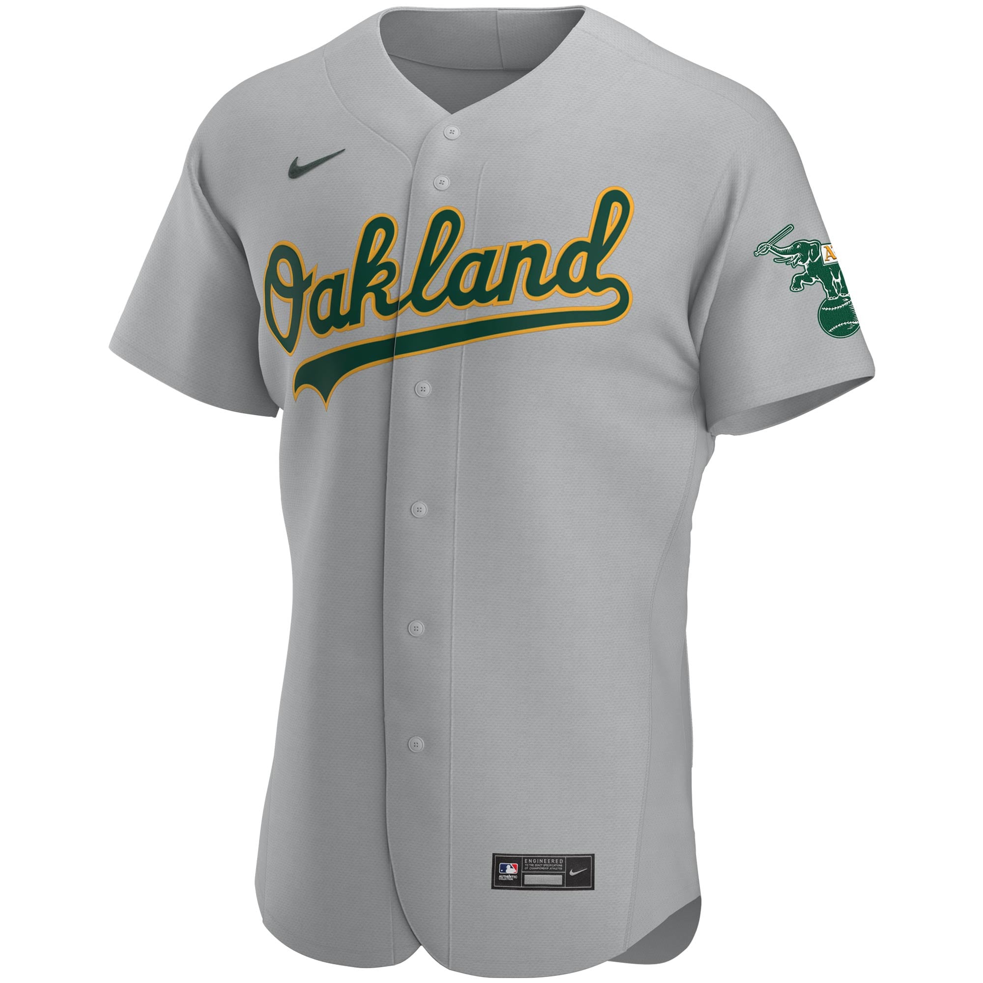 Oakland AthleticsRoad Authentic Team Jersey - Gray