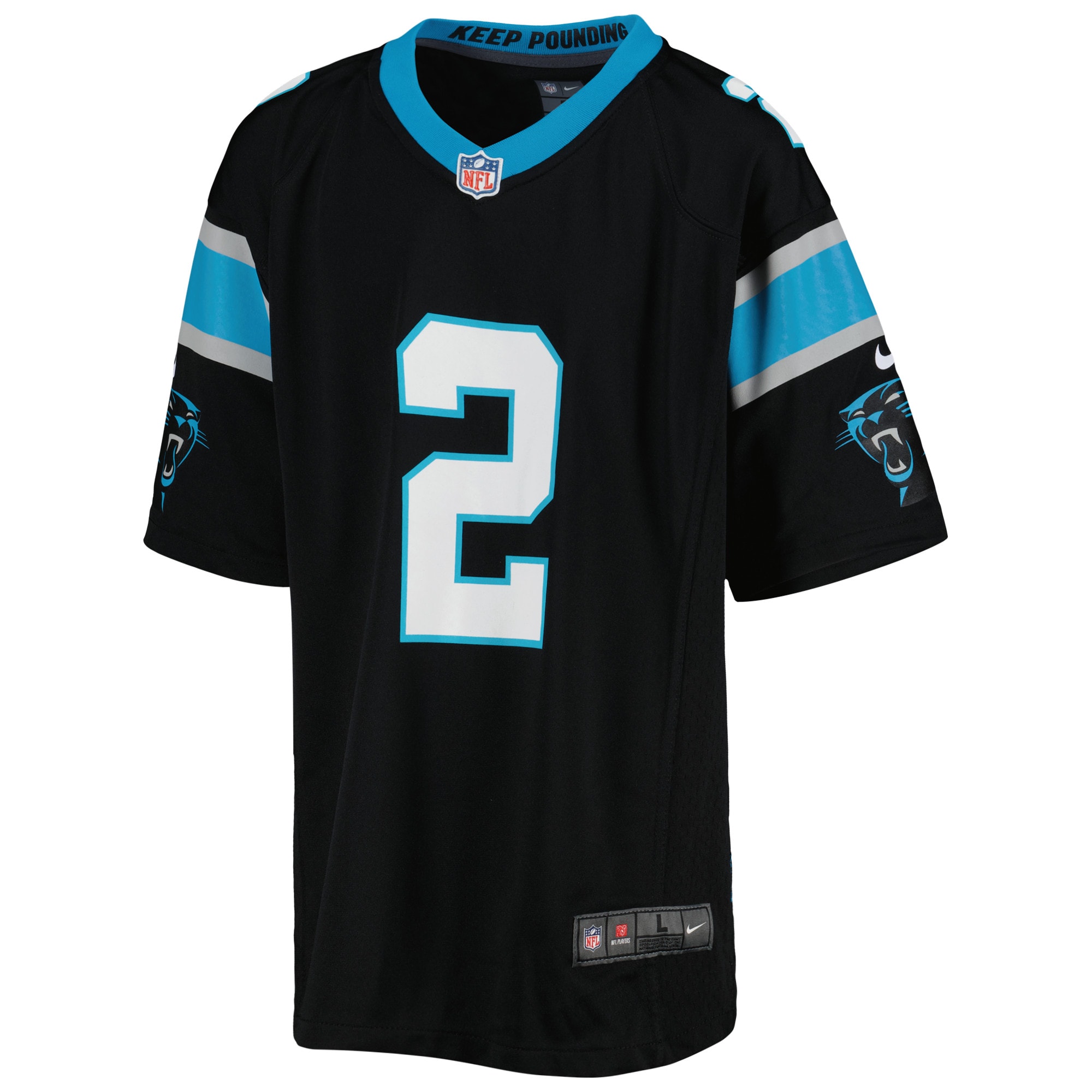 D.J. Moore Carolina PanthersYouth Game Jersey - Black