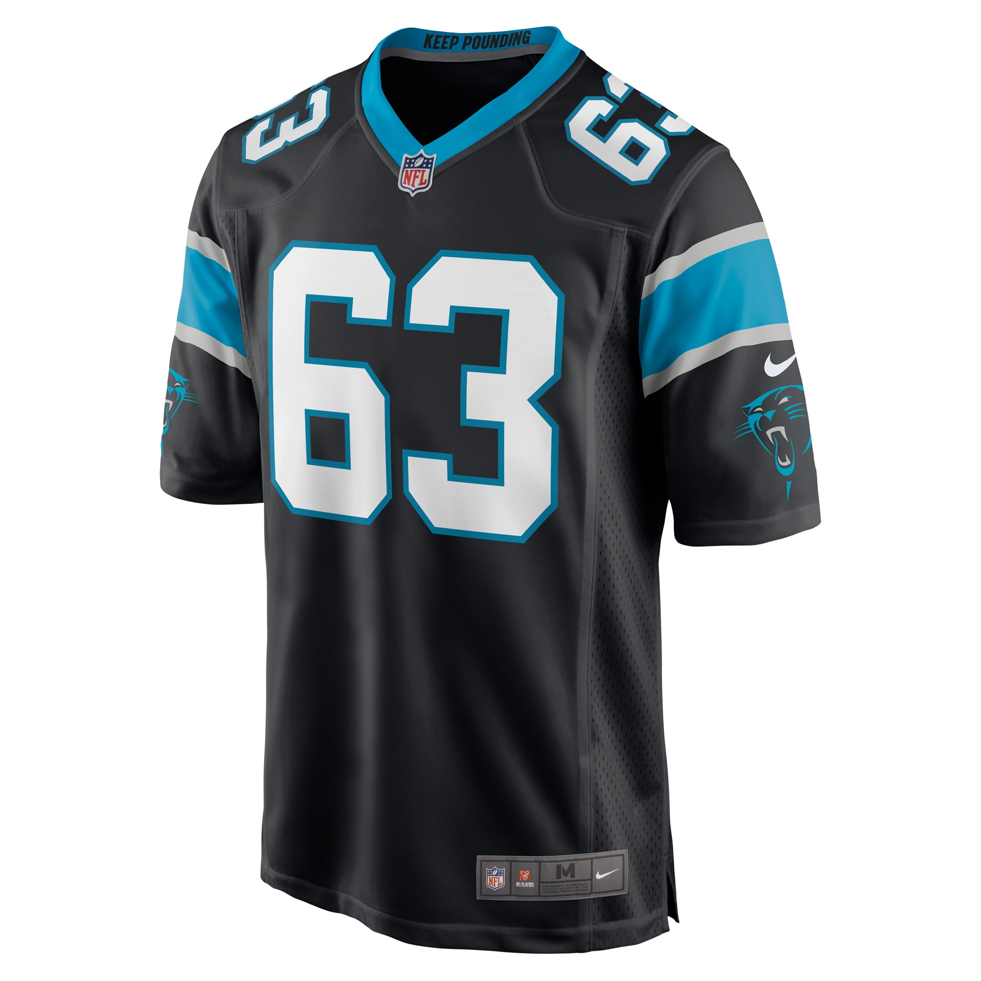 Austin Corbett Carolina PanthersGame Jersey - Black