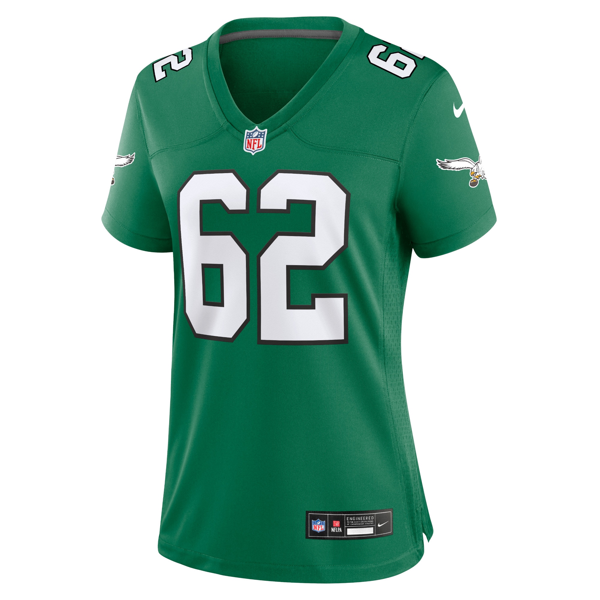 Jason Kelce Philadelphia Eagles Women's Alternate Player Game Jersey - Kelly Green