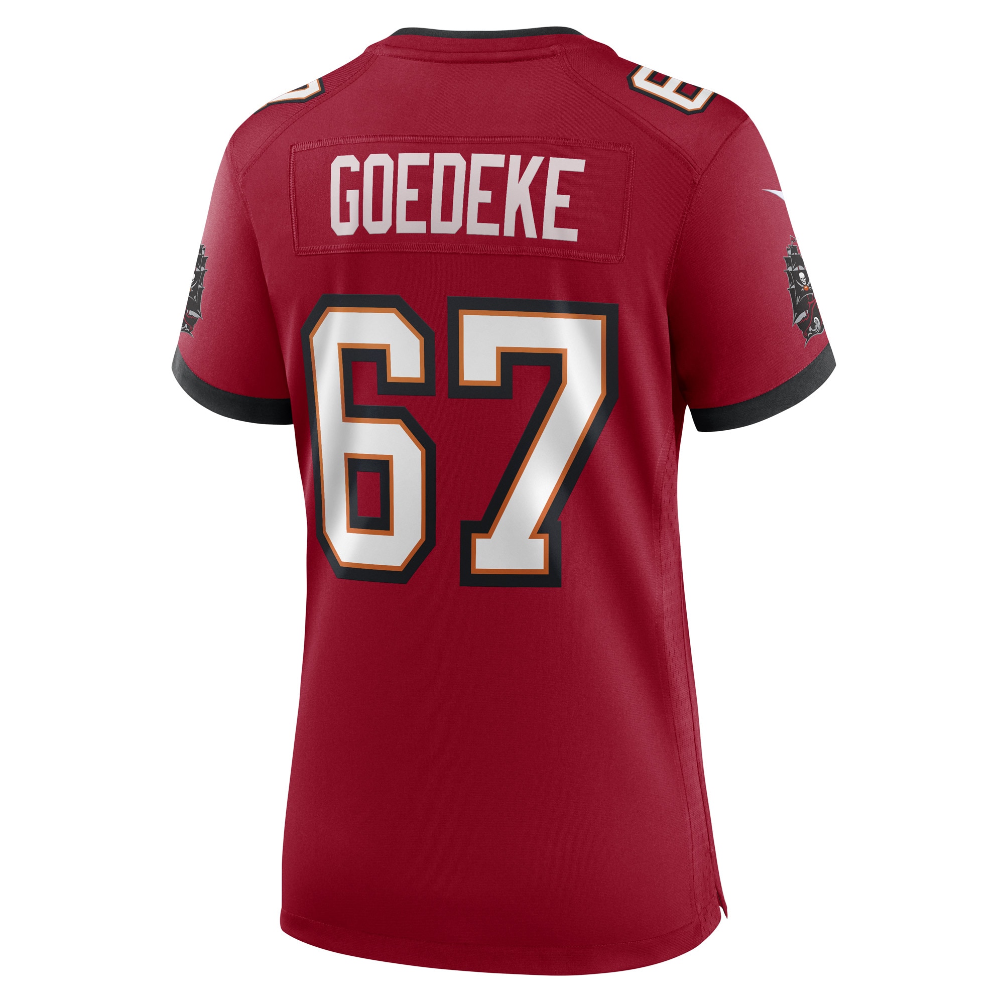 Luke Goedeke Tampa Bay Buccaneers Women's Game Player Jersey - Red