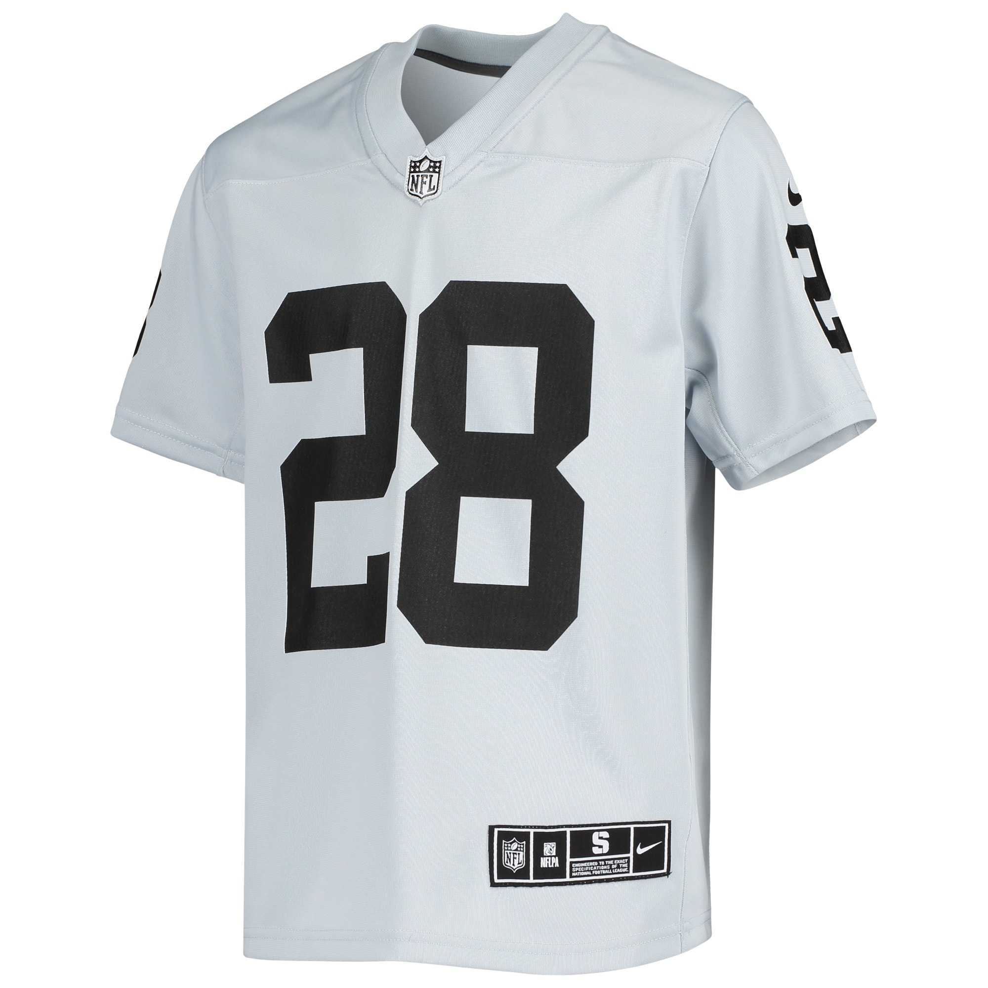 Josh Jacobs Las Vegas RaidersYouth Inverted Team Game Jersey - Silver