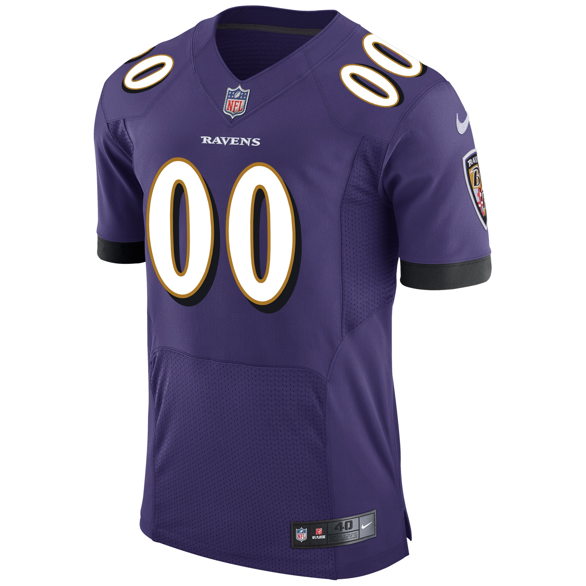 Baltimore RavensSpeed Machine Custom Elite Jersey - Purple