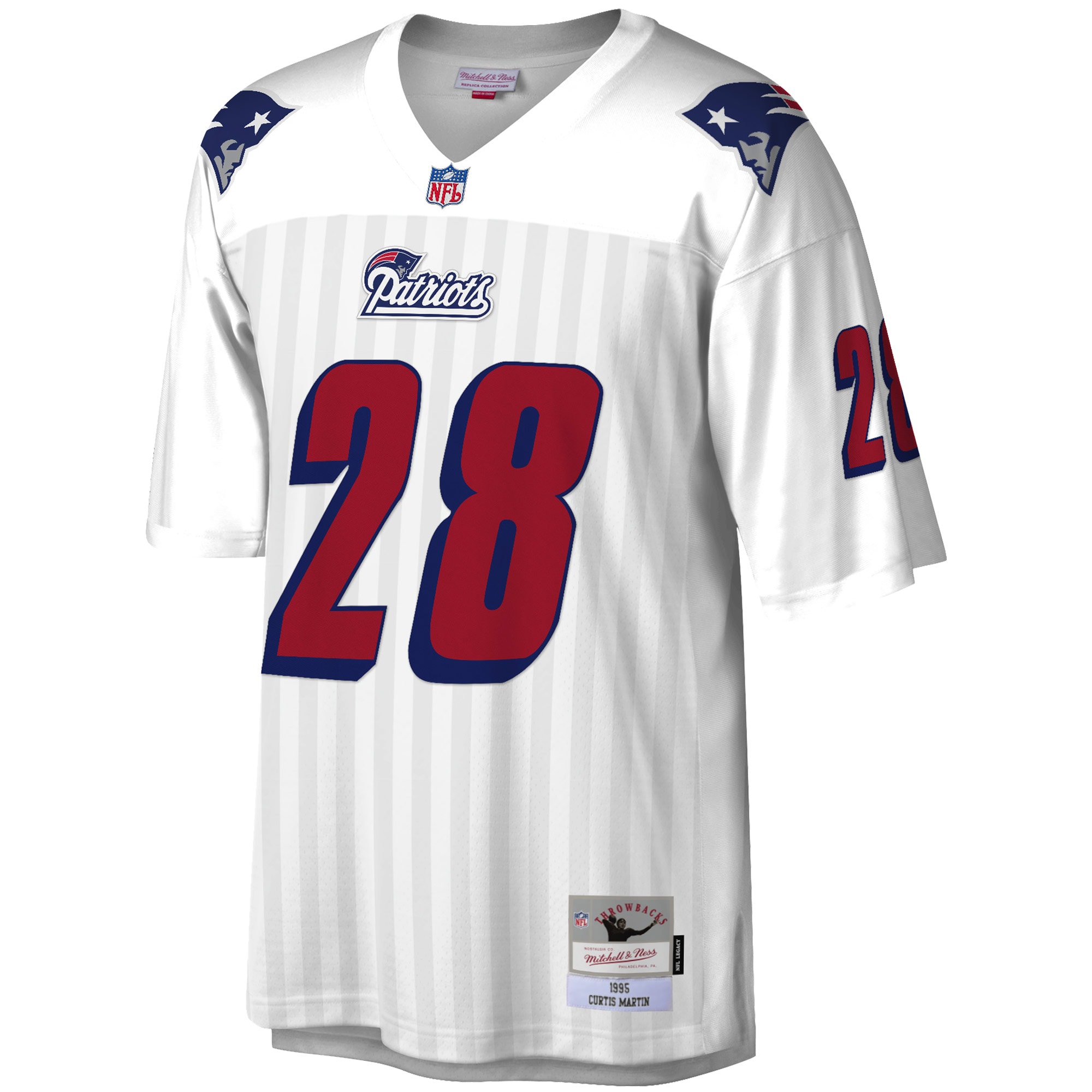 Curtis Martin New England Patriots Mitchell & Ness 1995 Legacy Replica Jersey - White