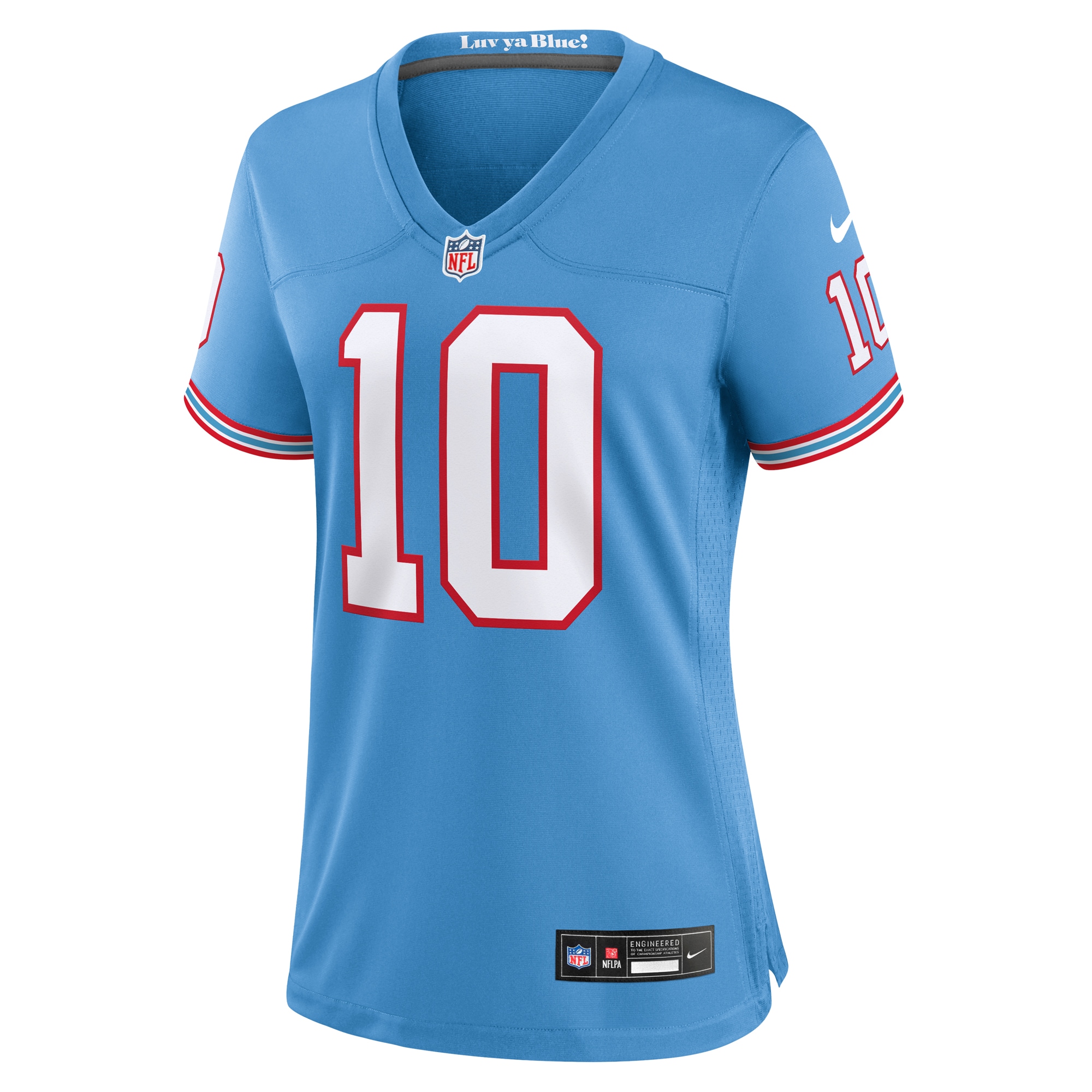 DeAndre Hopkins Tennessee Titans Women's Oilers Throwback Player Game Jersey - Light Blue