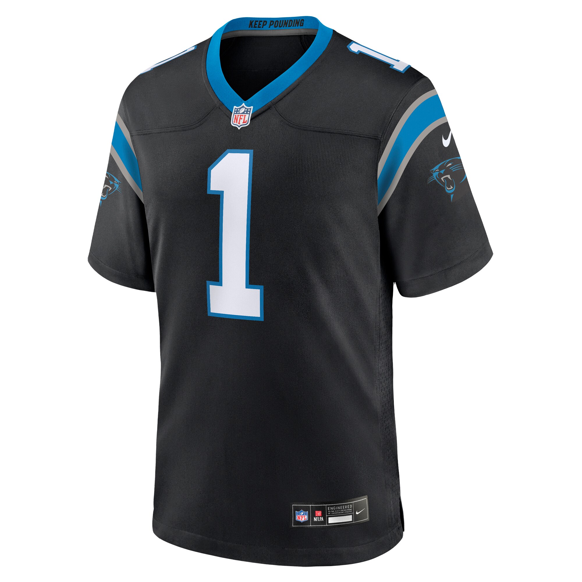 Number 1 Dad Carolina PanthersGame Jersey - Black
