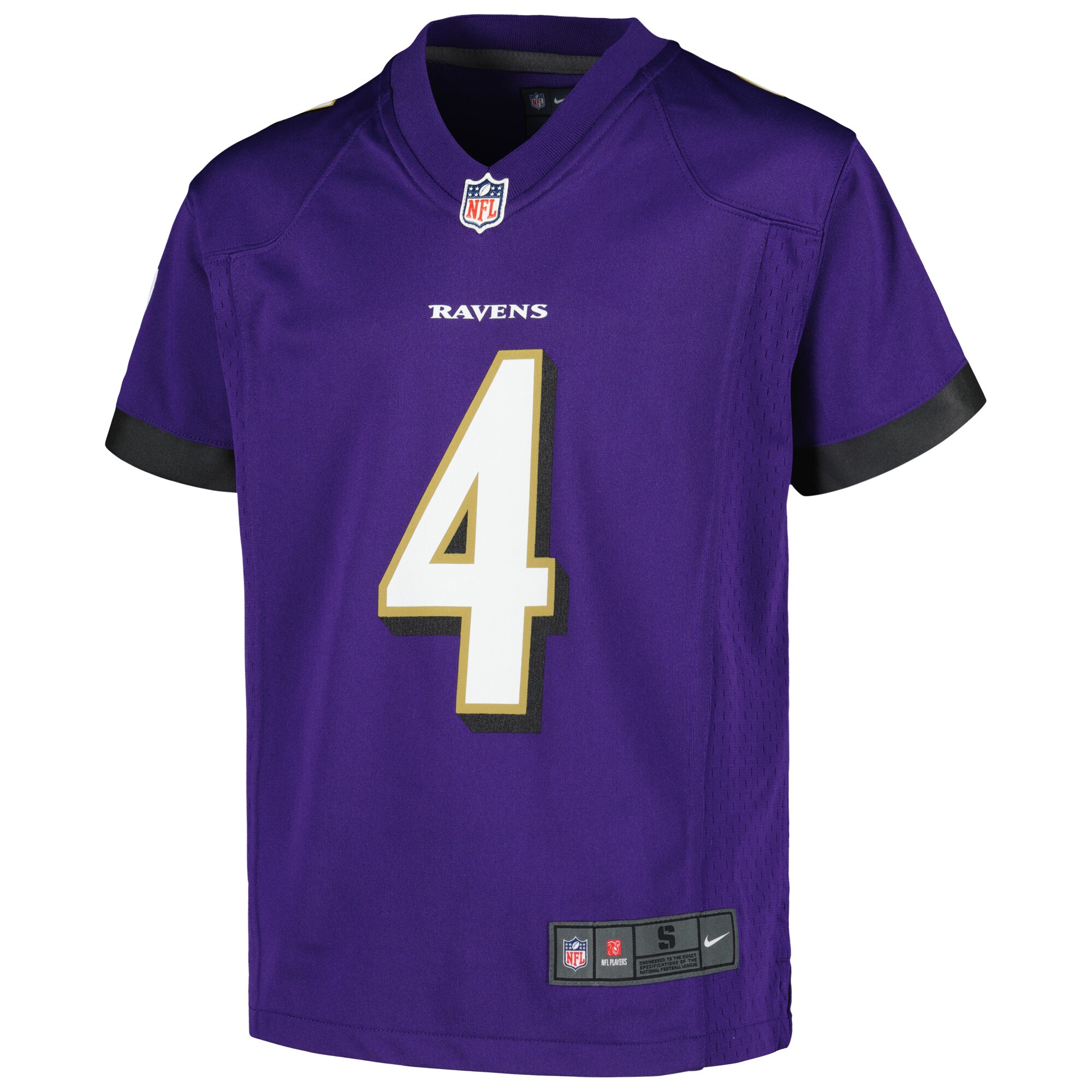 Zay Flowers Baltimore RavensYouth Game Jersey - Purple