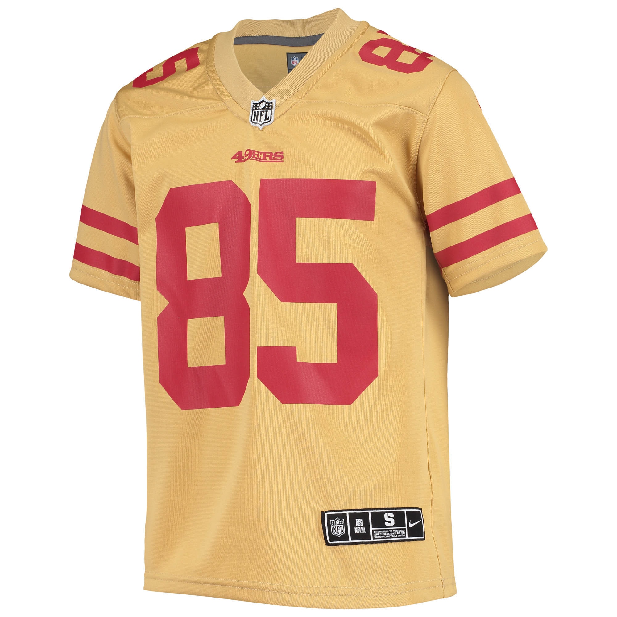 George Kittle San Francisco 49ersYouth Inverted Team Game Jersey - Gold
