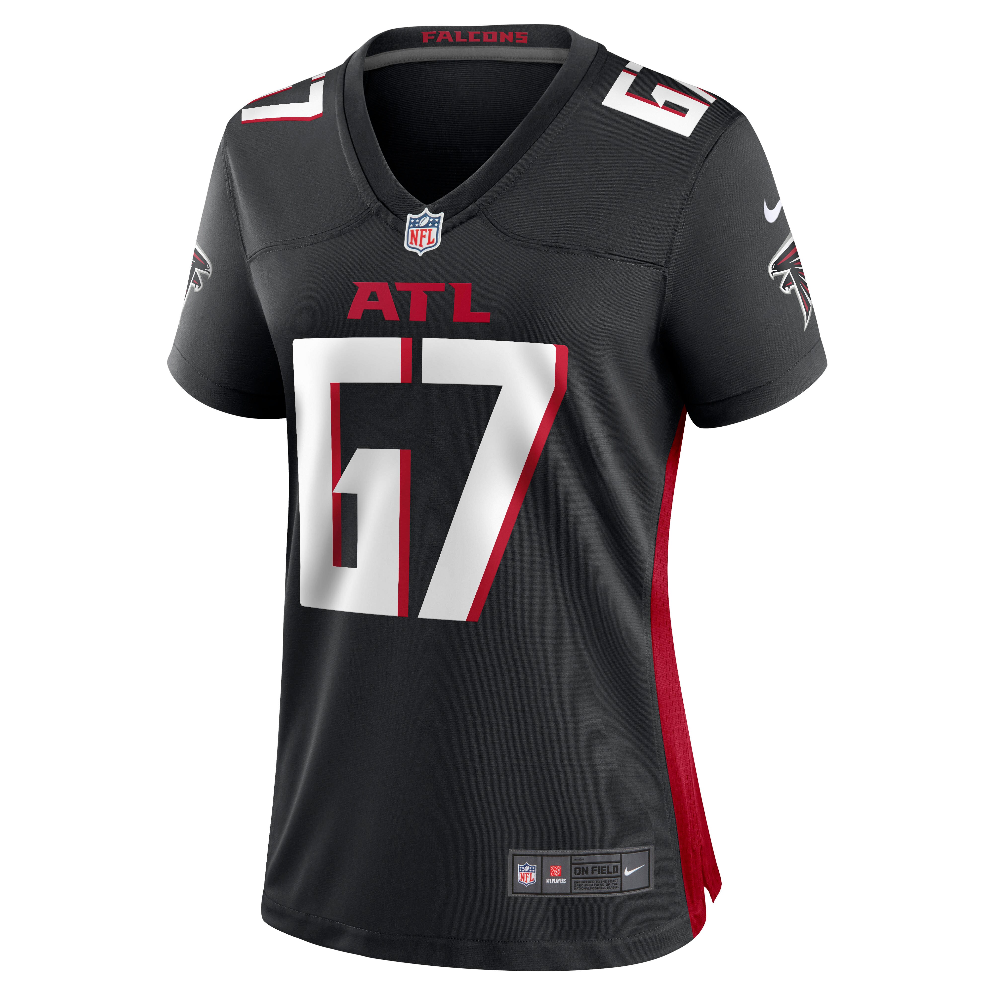 Drew Dalman Atlanta Falcons Women's Game Jersey - Black