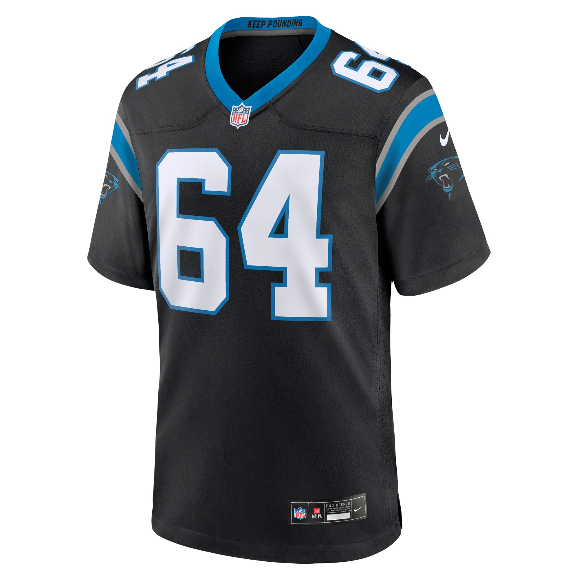 Justin McCray Carolina PanthersTeam Game Jersey - Black