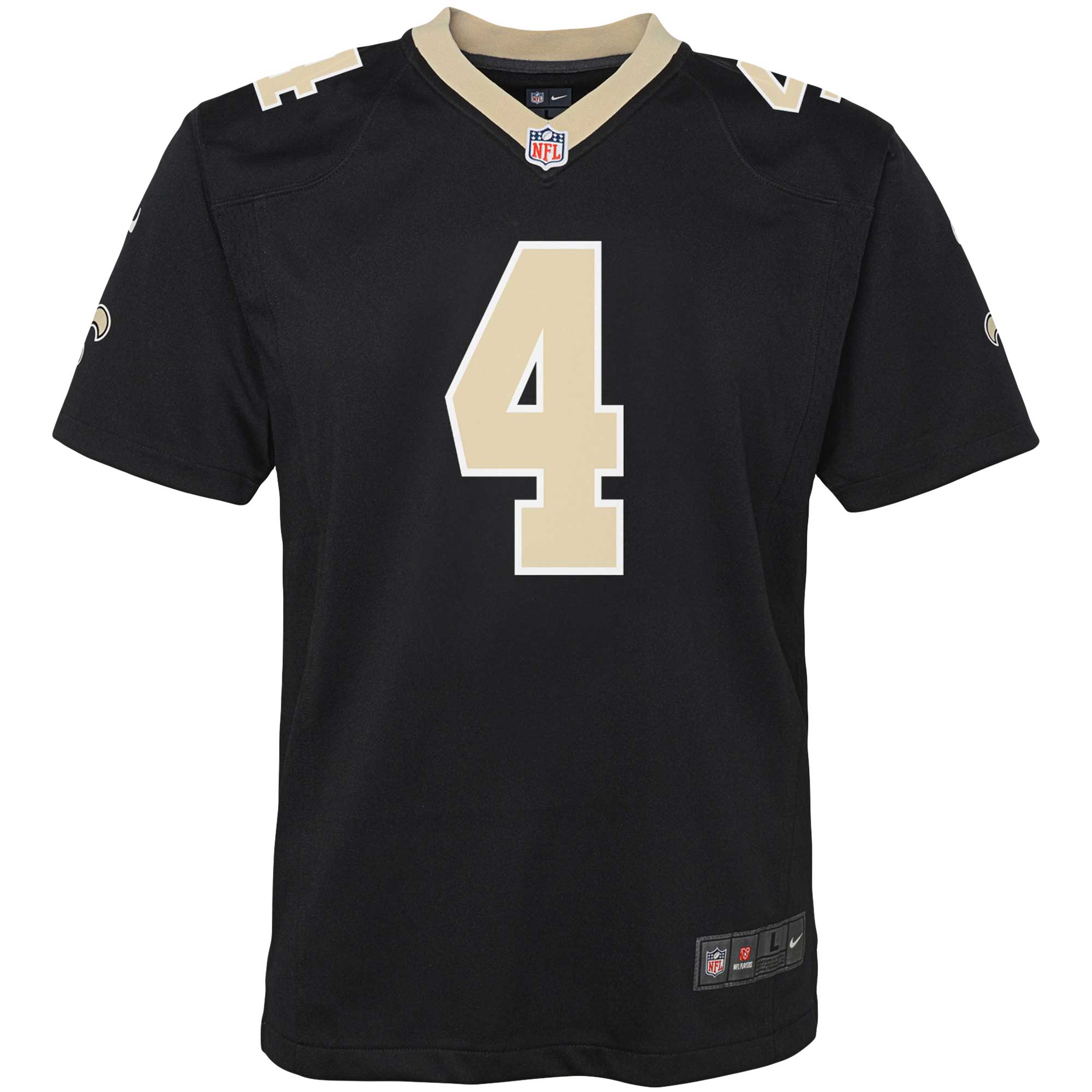 Derek Carr New Orleans SaintsYouth Game Jersey - Black
