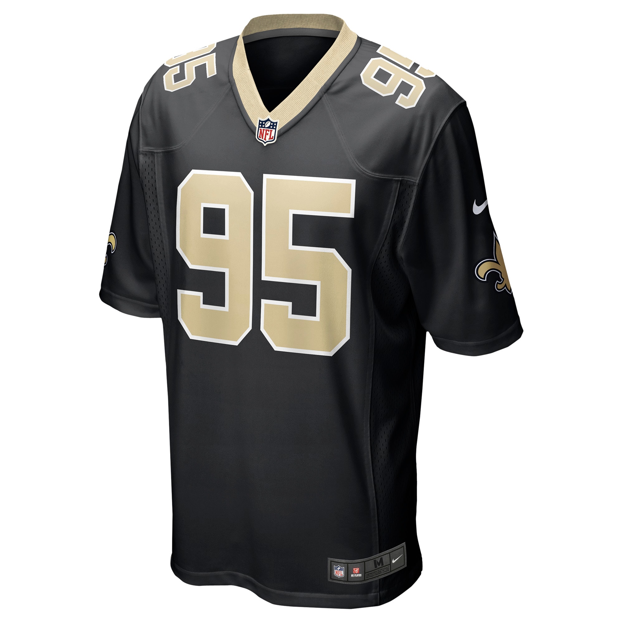 Albert Huggins New Orleans SaintsPlayer Game Jersey - Black