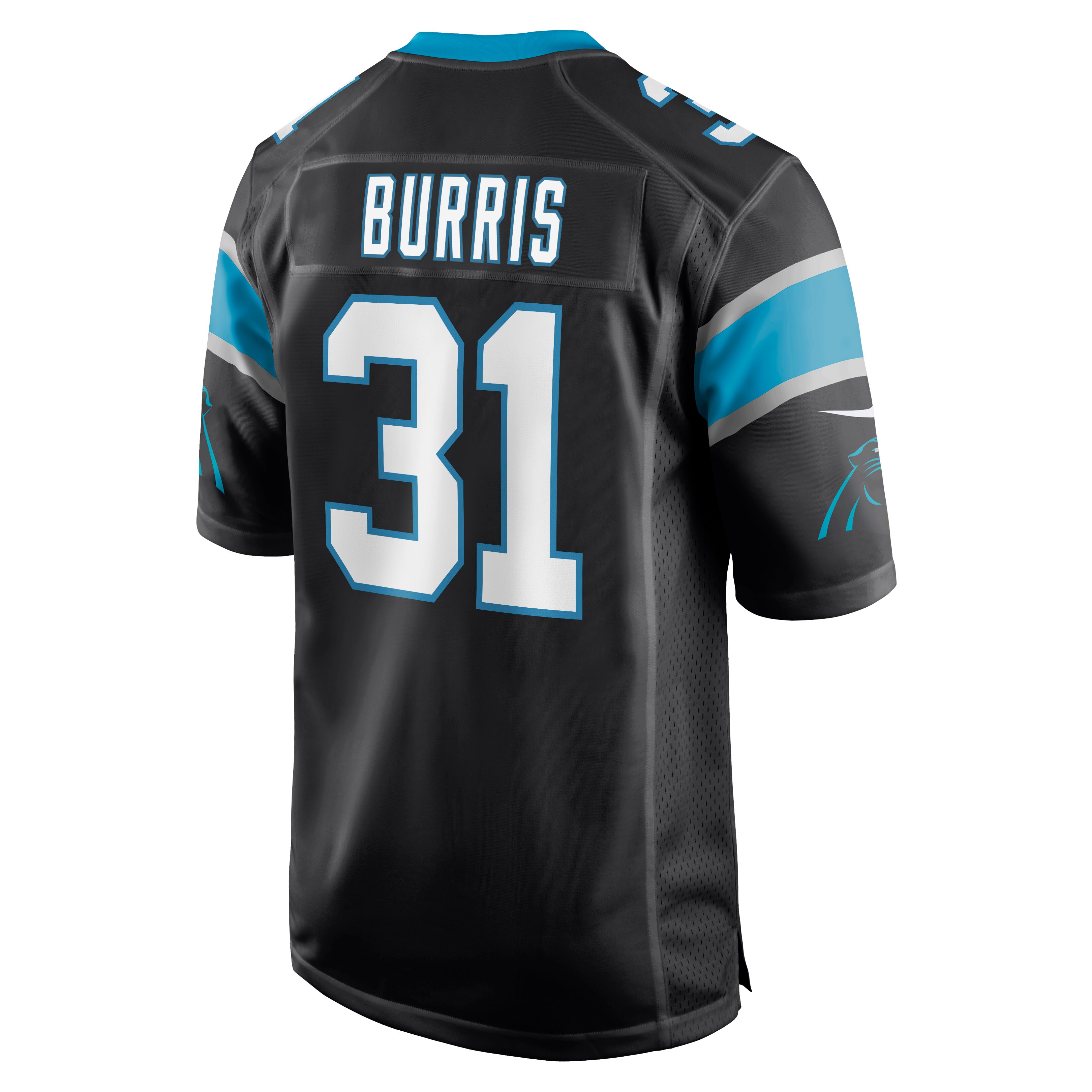 Juston Burris Carolina PanthersGame Jersey - Black
