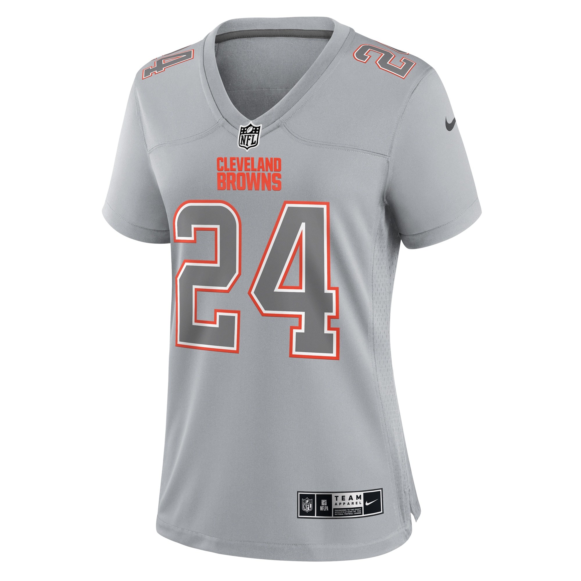 Nick Chubb Cleveland Browns Women's Atmosphere Fashion Game Jersey - Gray