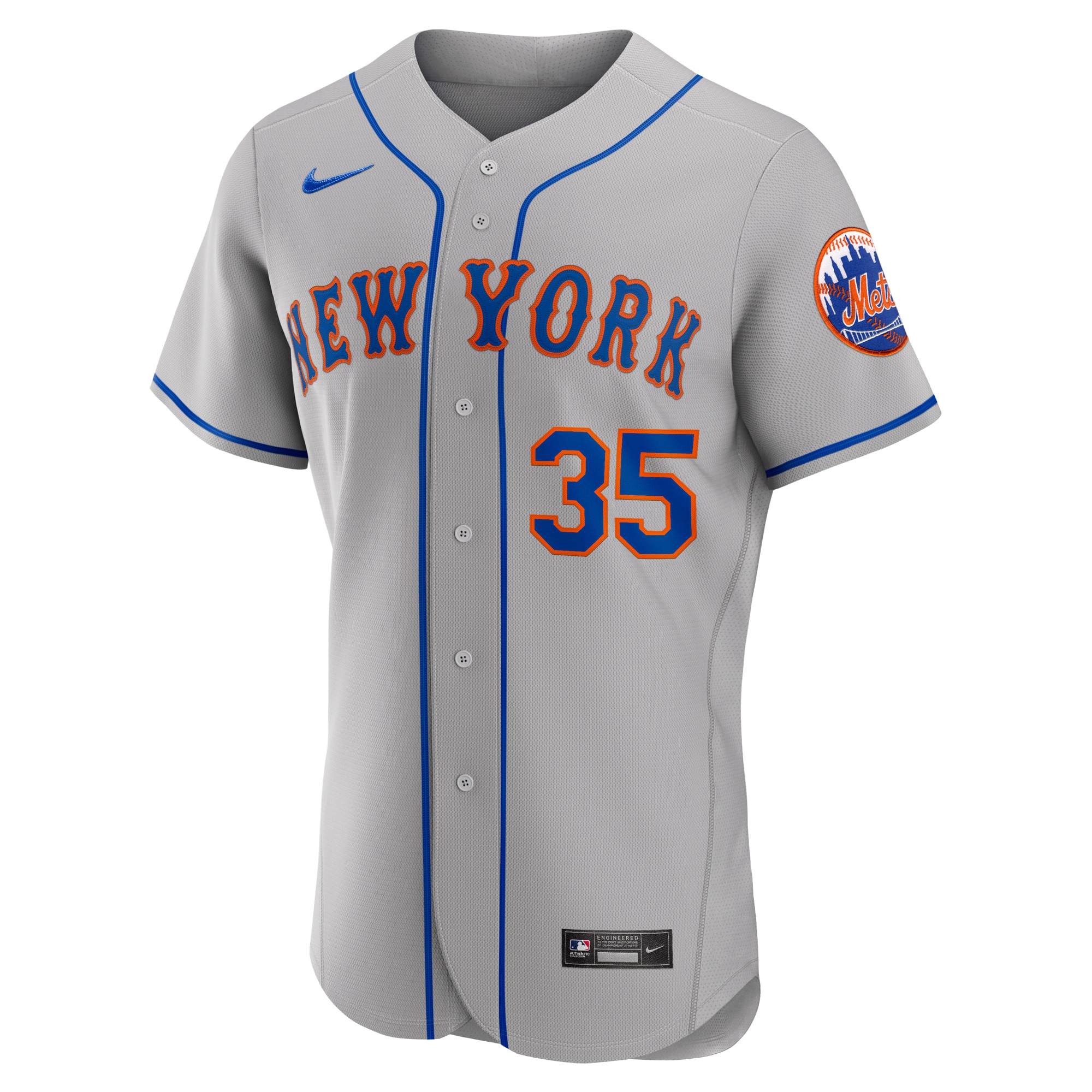 Justin VerlanderNew York Mets Road Authentic Player Jersey - Gray