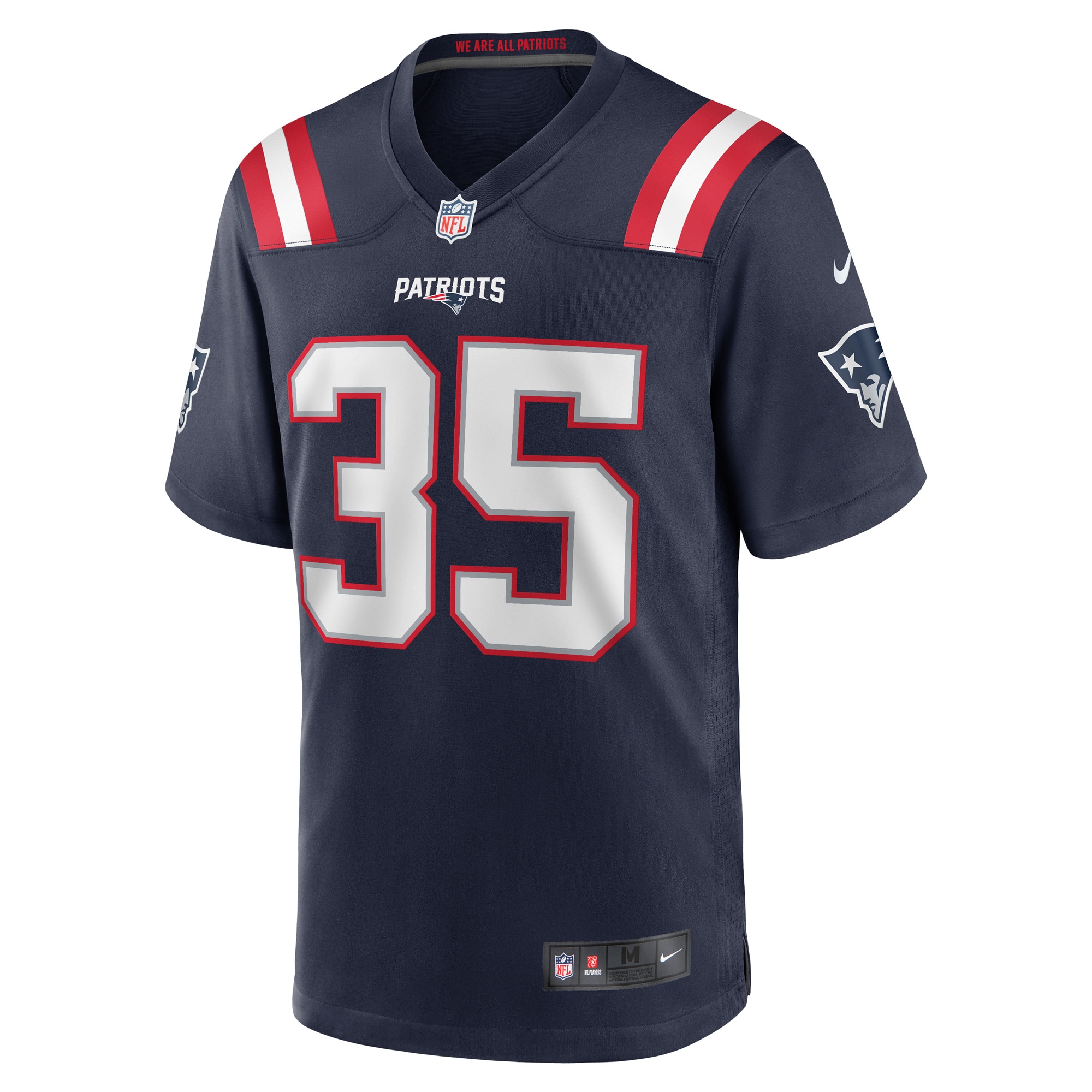 Pierre Strong Jr. New England PatriotsGame Player Jersey - Navy