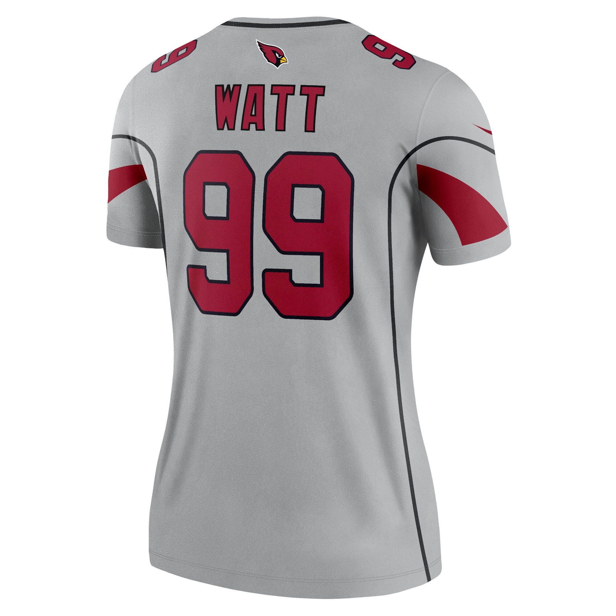 J.J. Watt Arizona Cardinals Women's Inverted Legend Jersey - Gray