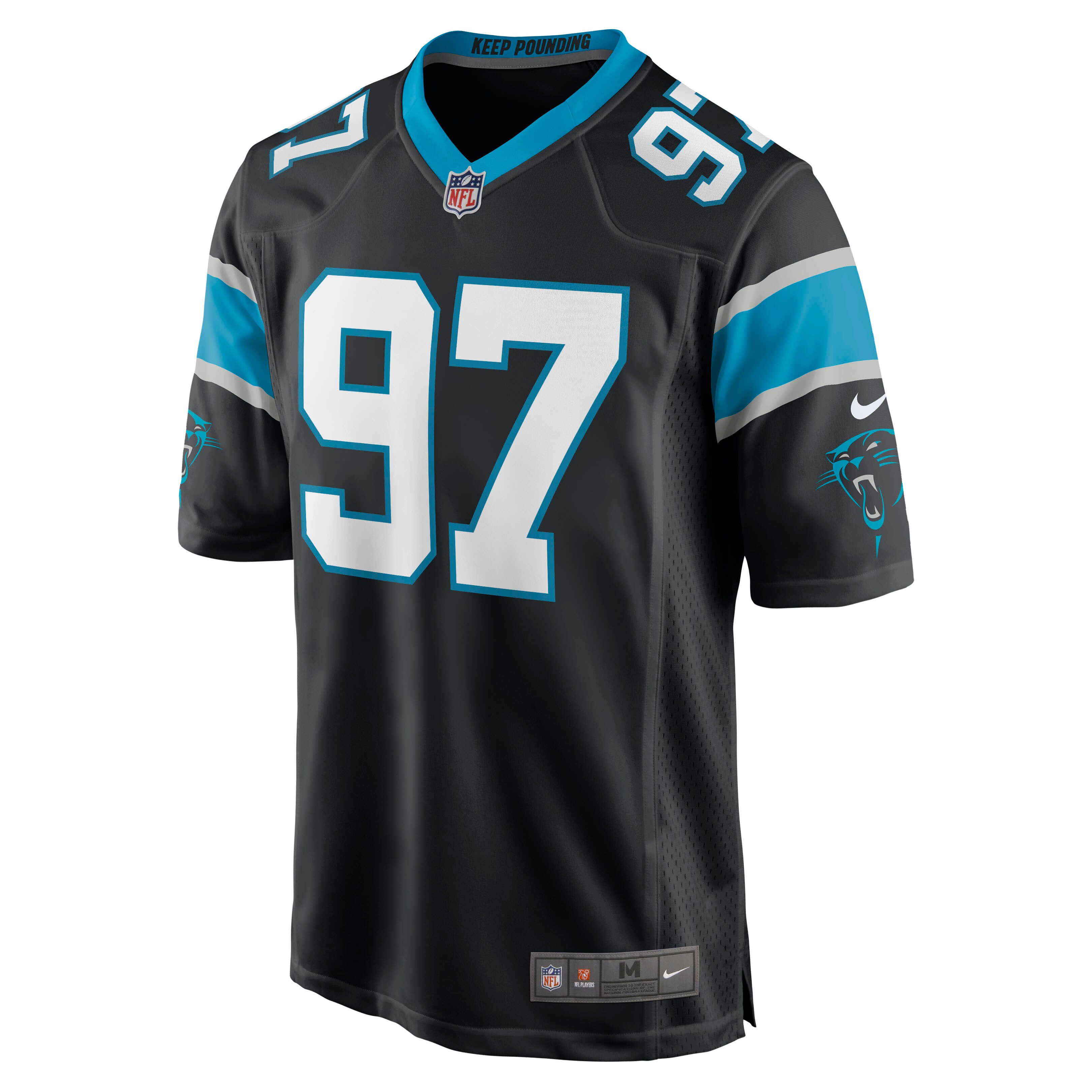 Yetur Gross-Matos Carolina PanthersPlayer Game Jersey - Black