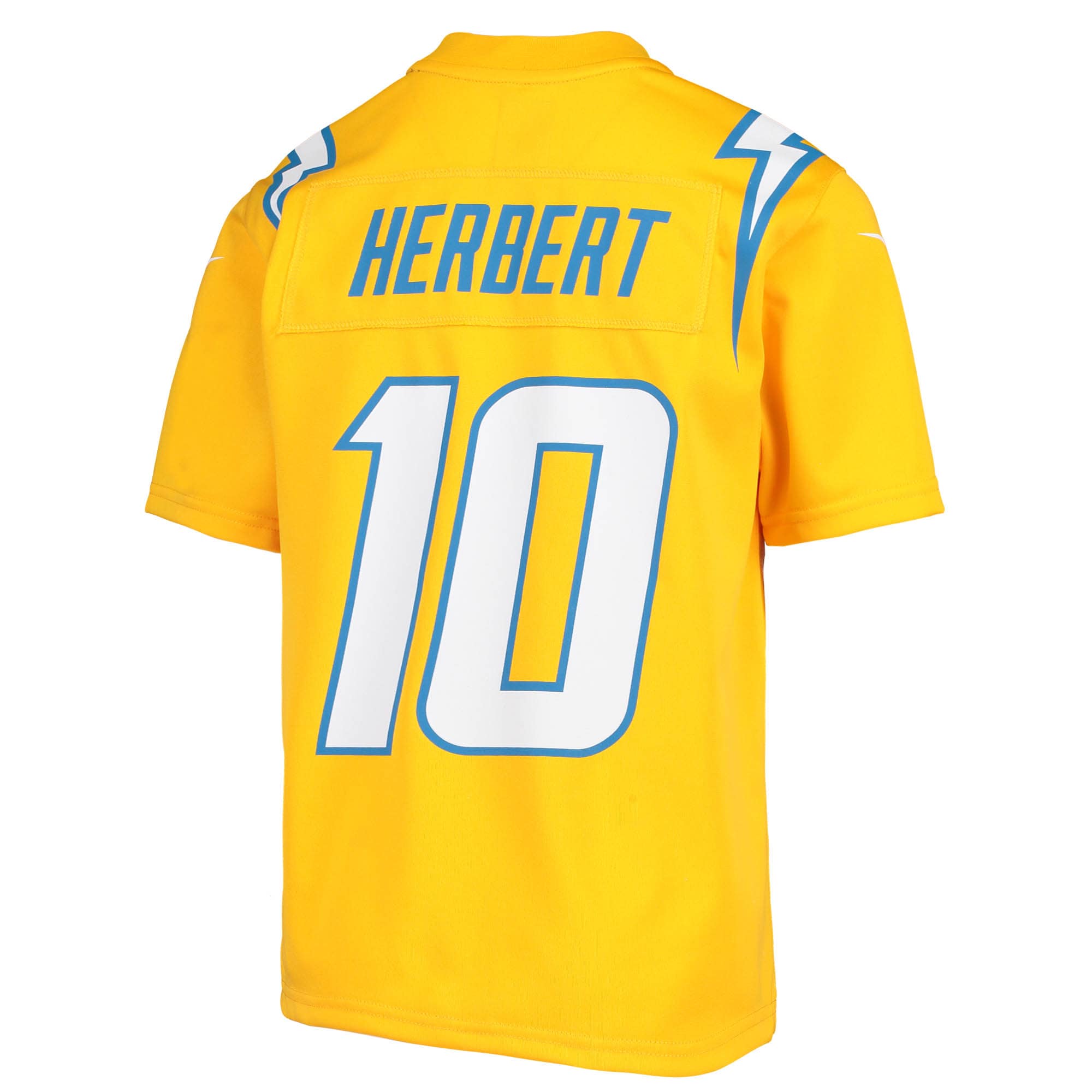Justin Herbert Los Angeles ChargersYouth Inverted Team Game Jersey - Gold