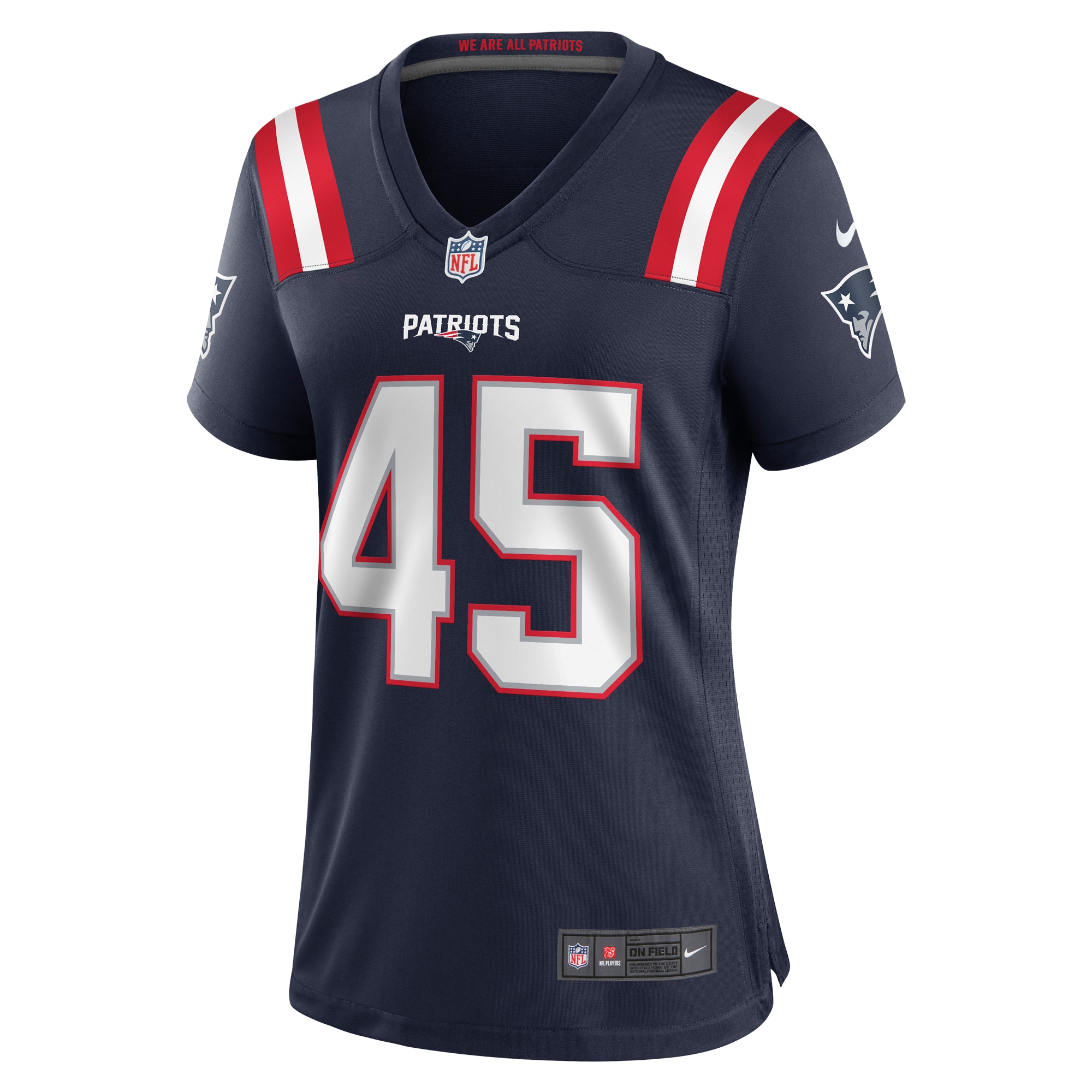 Chris Board New England Patriots Women's Game Player Jersey - Navy