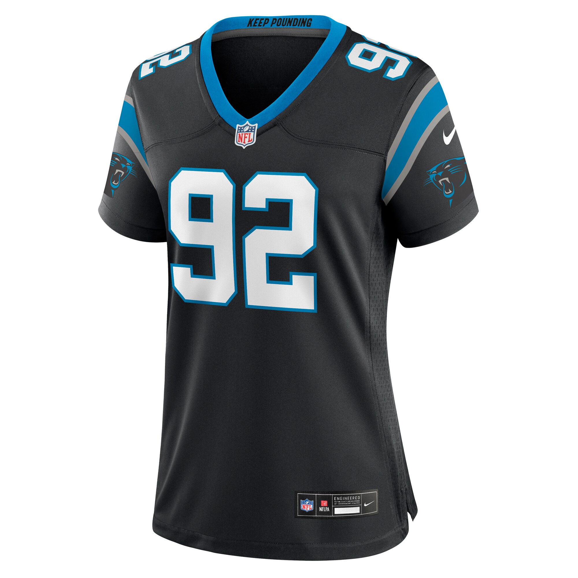 Raequan Williams Carolina Panthers Women's Team Game Jersey - Black