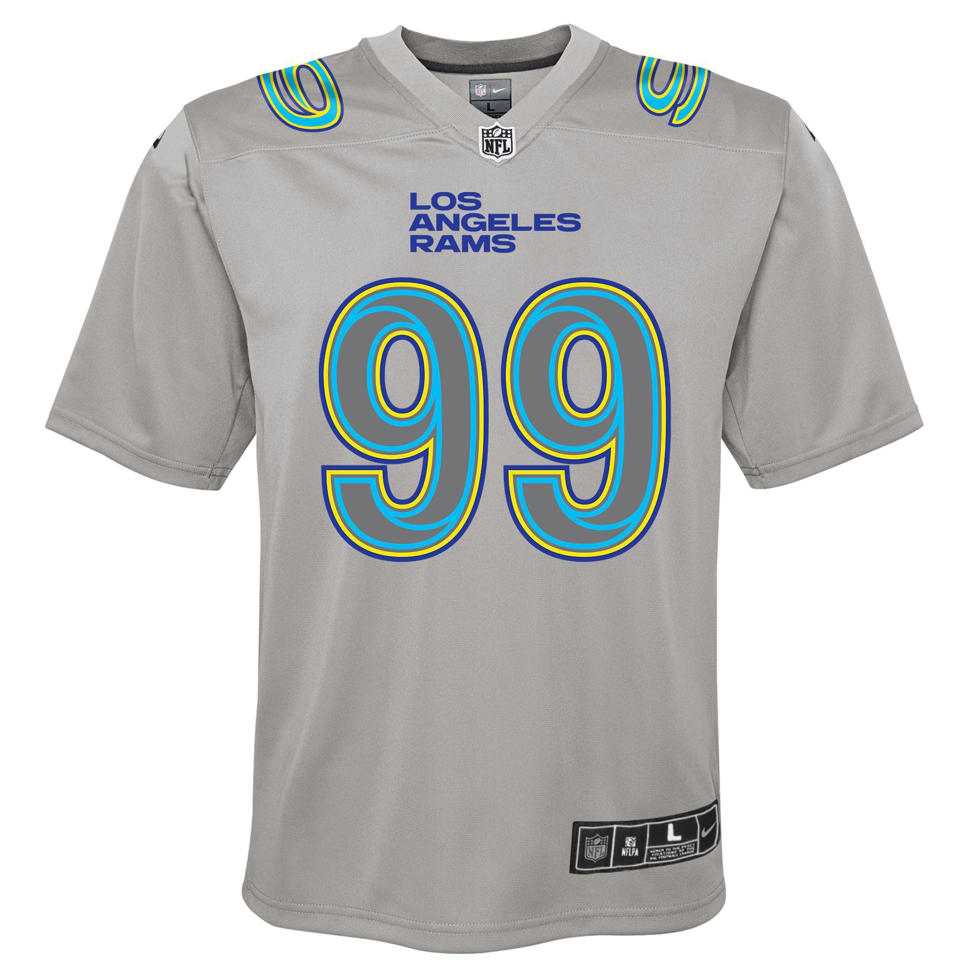 Aaron Donald Los Angeles RamsYouth Atmosphere Game Jersey - Gray