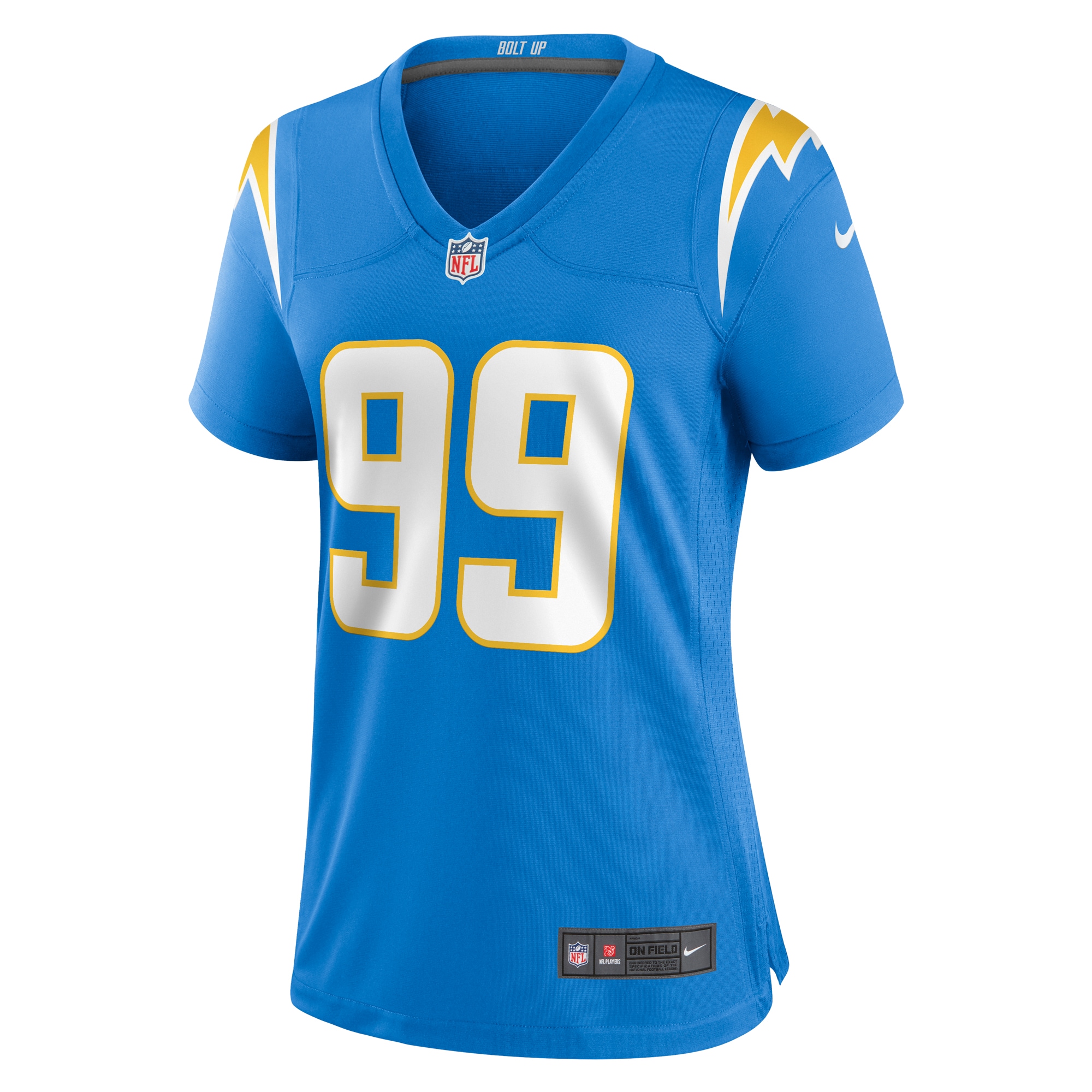 Aaron Crawford Los Angeles Chargers Women's Home Game Player Jersey - Powder Blue