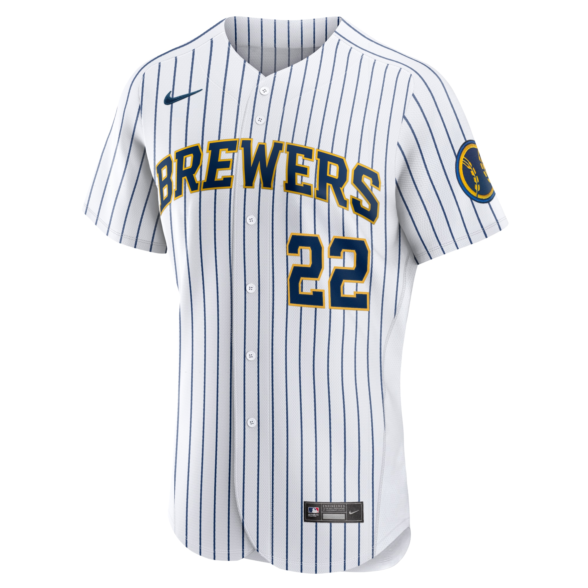Christian Yelich Milwaukee BrewersTeam Alternate Authentic Player Jersey - White