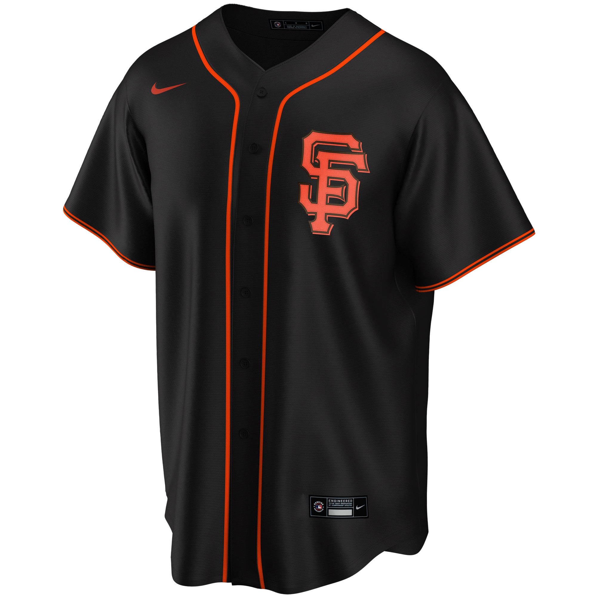 San Francisco GiantsYouth Alternate Replica Team Jersey - Black