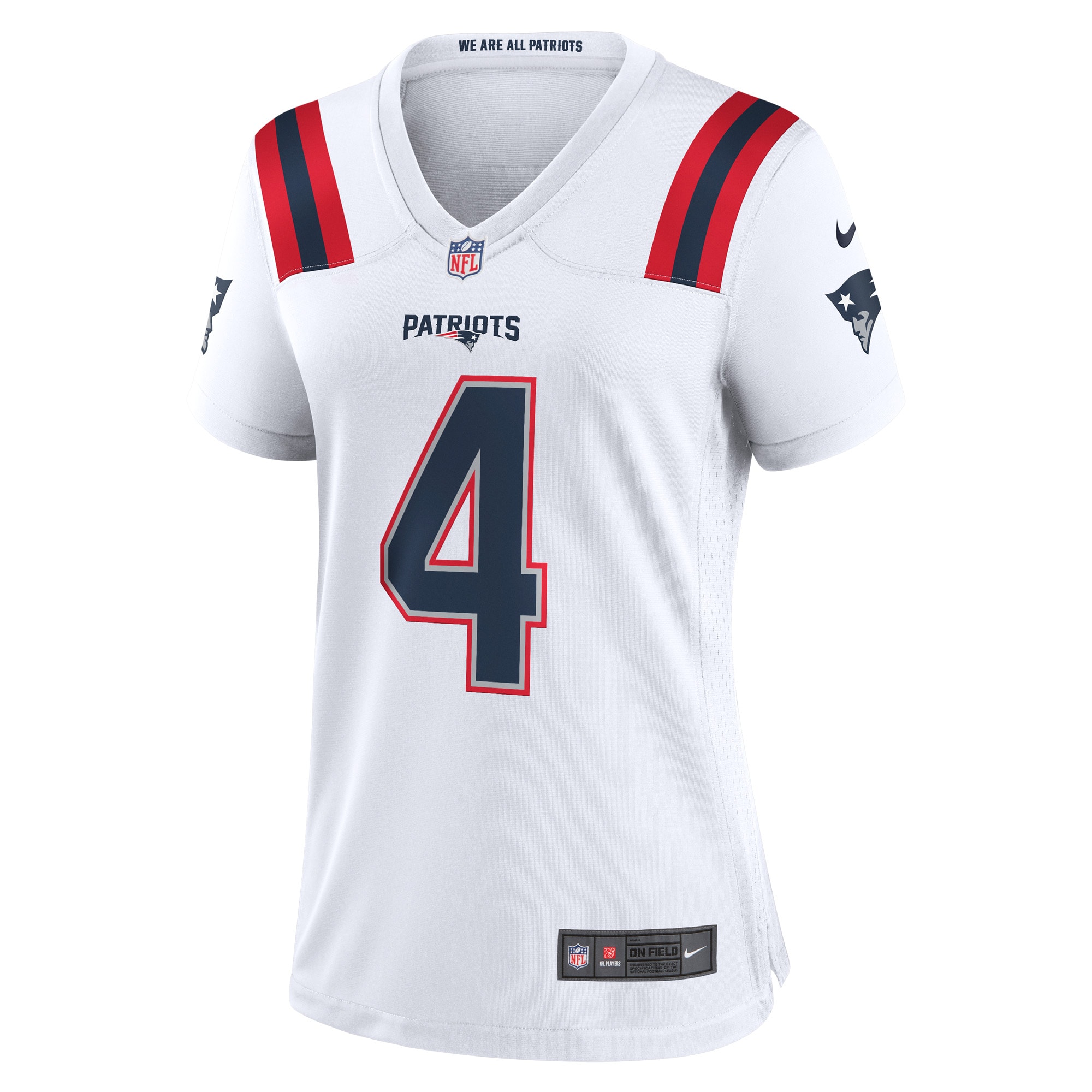 Bailey Zappe New England Patriots Women's Game Player Jersey - White