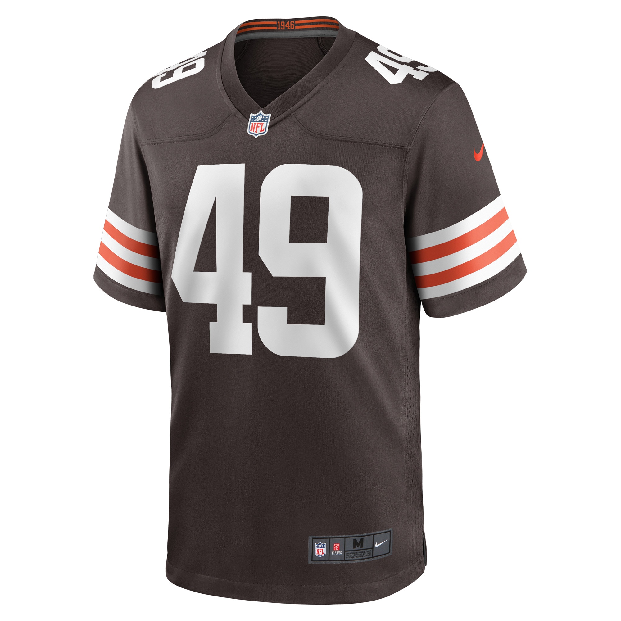 Shaun Jolly Cleveland BrownsGame Player Jersey - Brown