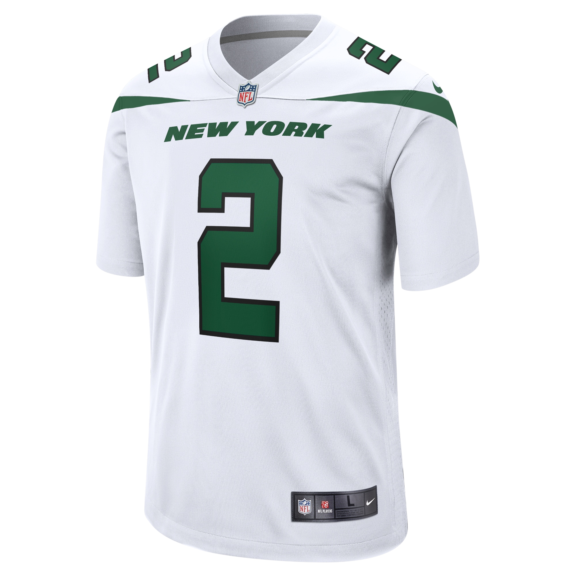 Zach Wilson New York JetsWhite Game Jersey - White