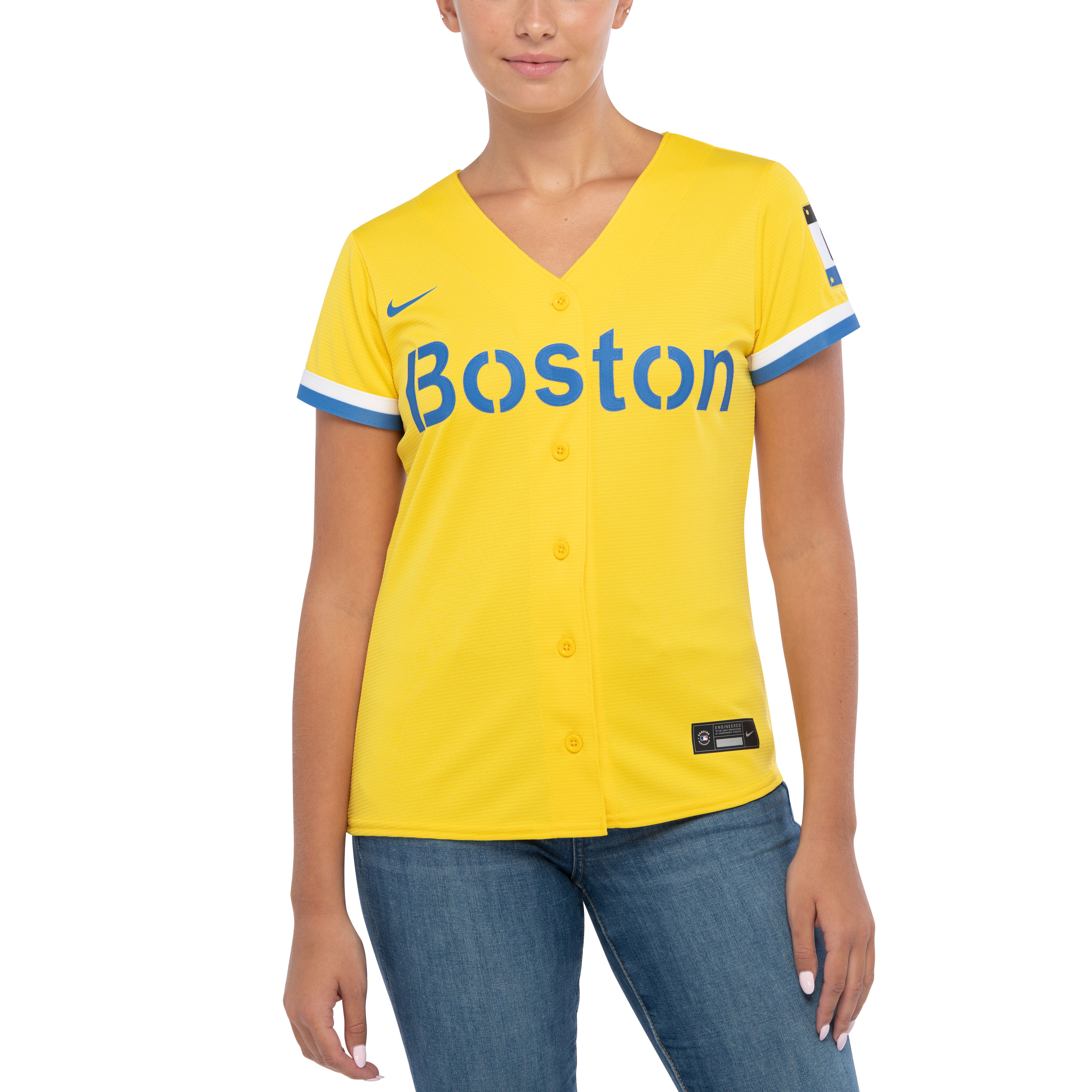 Rafael Devers Boston Red Sox Women's City Connect Replica Player Jersey - Gold