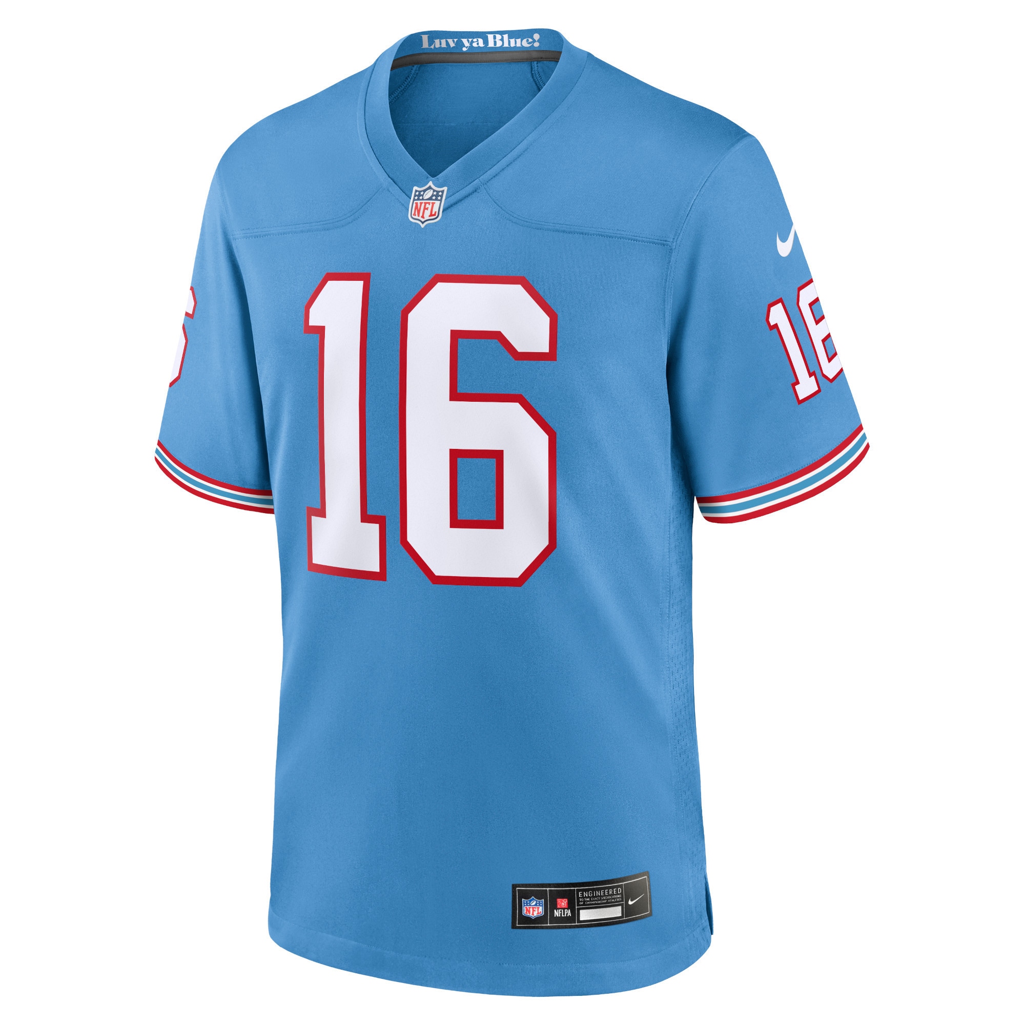 Treylon Burks Tennessee TitansOilers Throwback Alternate Game Player Jersey - Light Blue