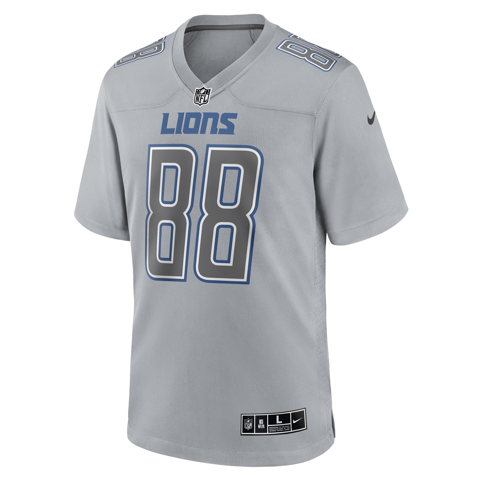 T.J. Hockenson Detroit LionsAtmosphere Fashion Game Jersey - Gray