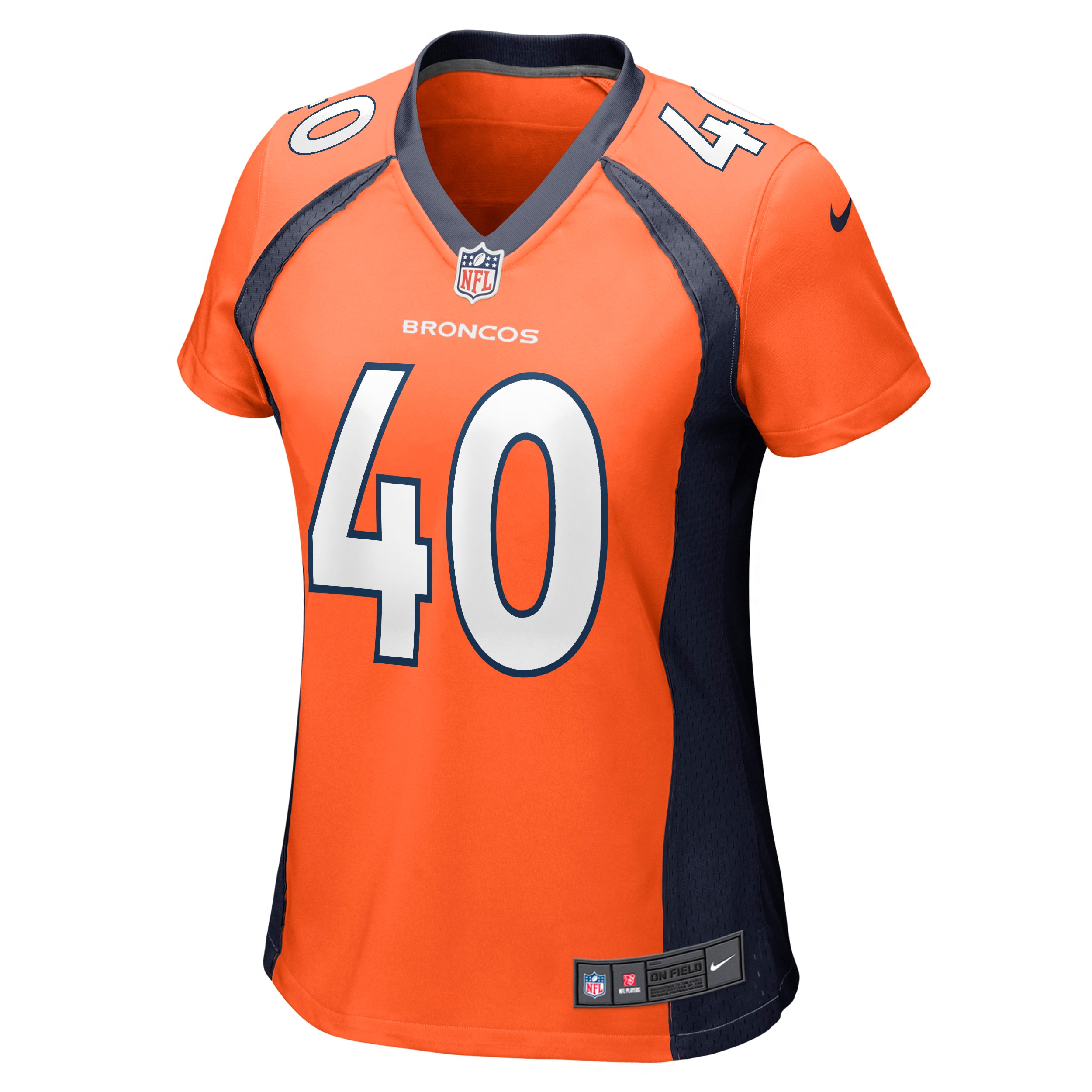 Justin Strnad Denver Broncos Women's Game Jersey - Orange