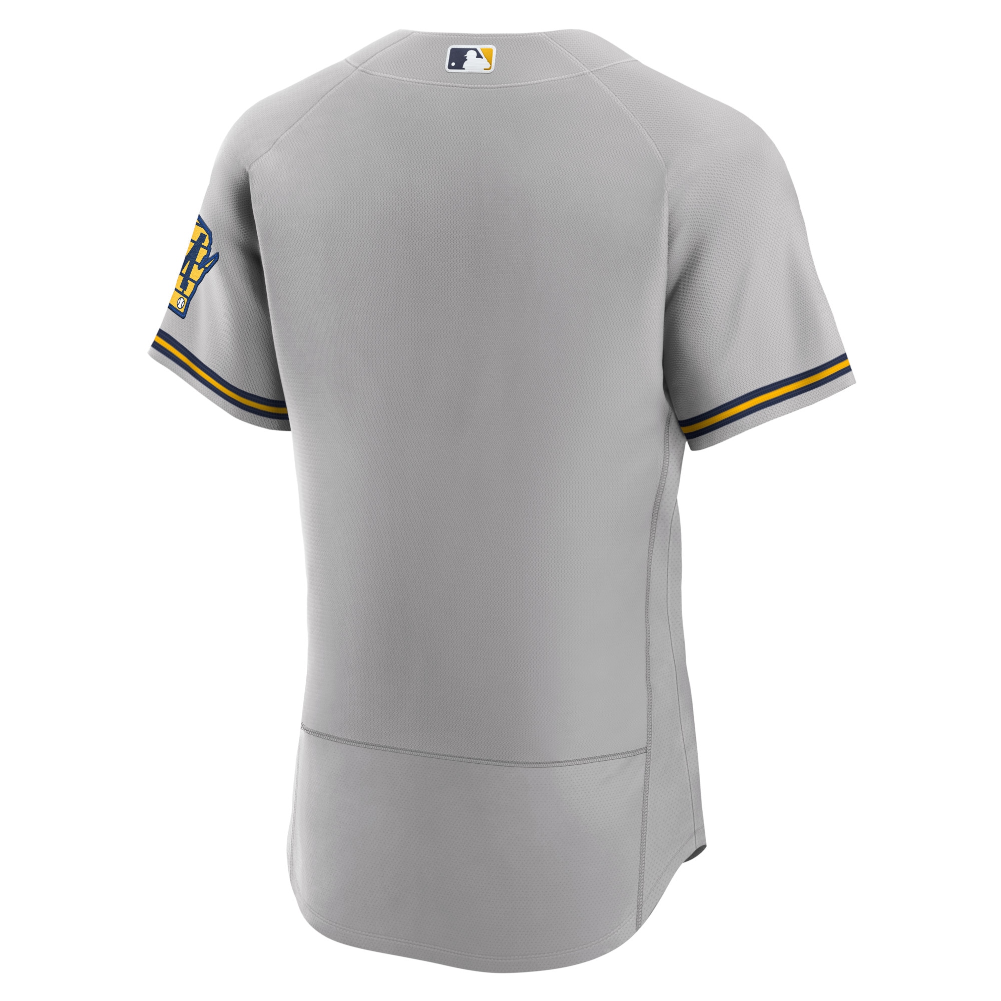 Milwaukee BrewersRoad Authentic Team Logo Jersey - Gray