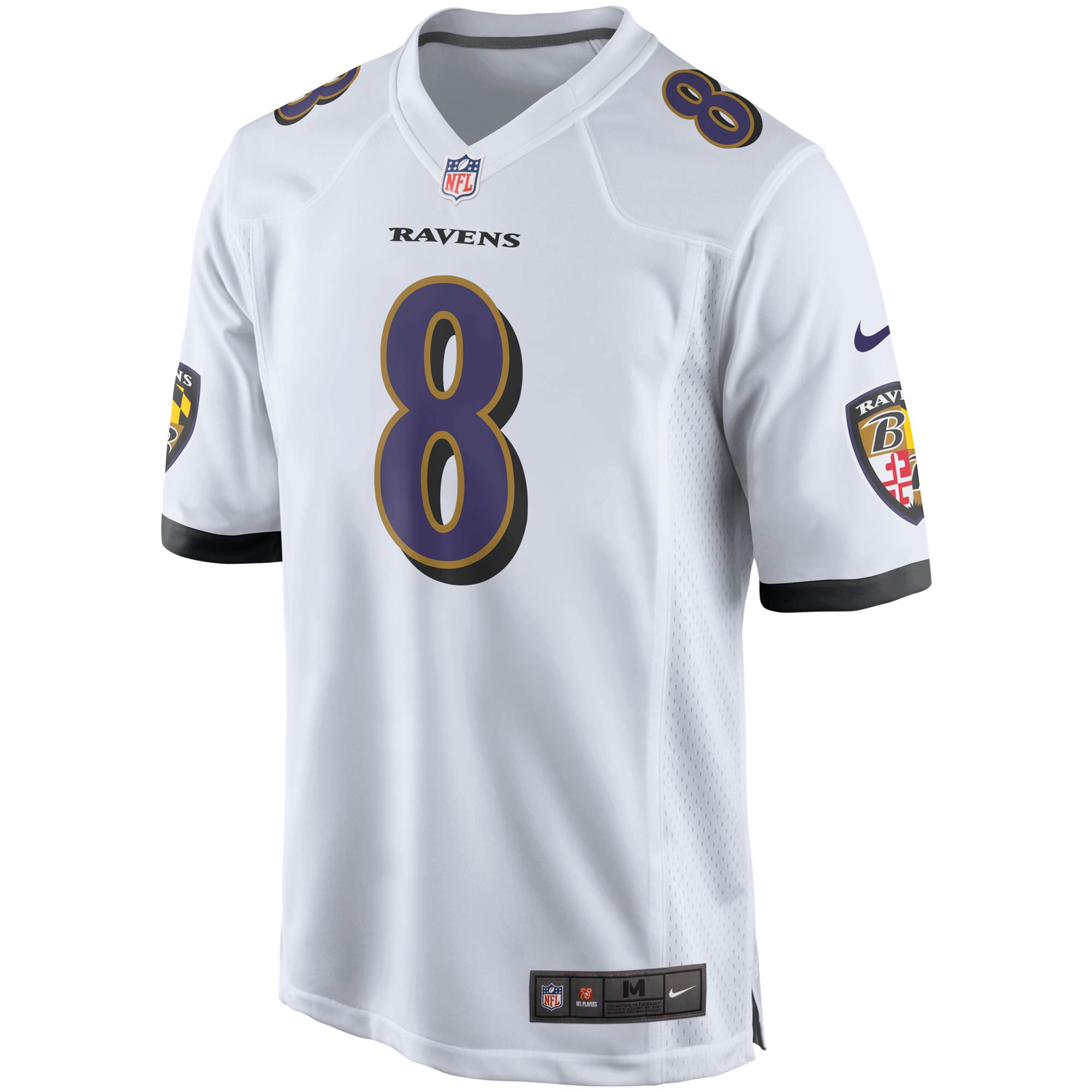 Lamar Jackson Baltimore RavensPlayer Game Jersey - White
