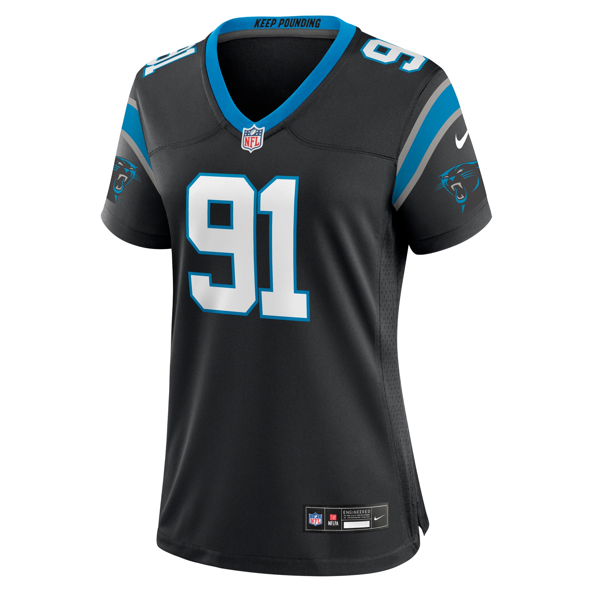 Kobe Jones Carolina Panthers Women's Team Game Jersey - Black