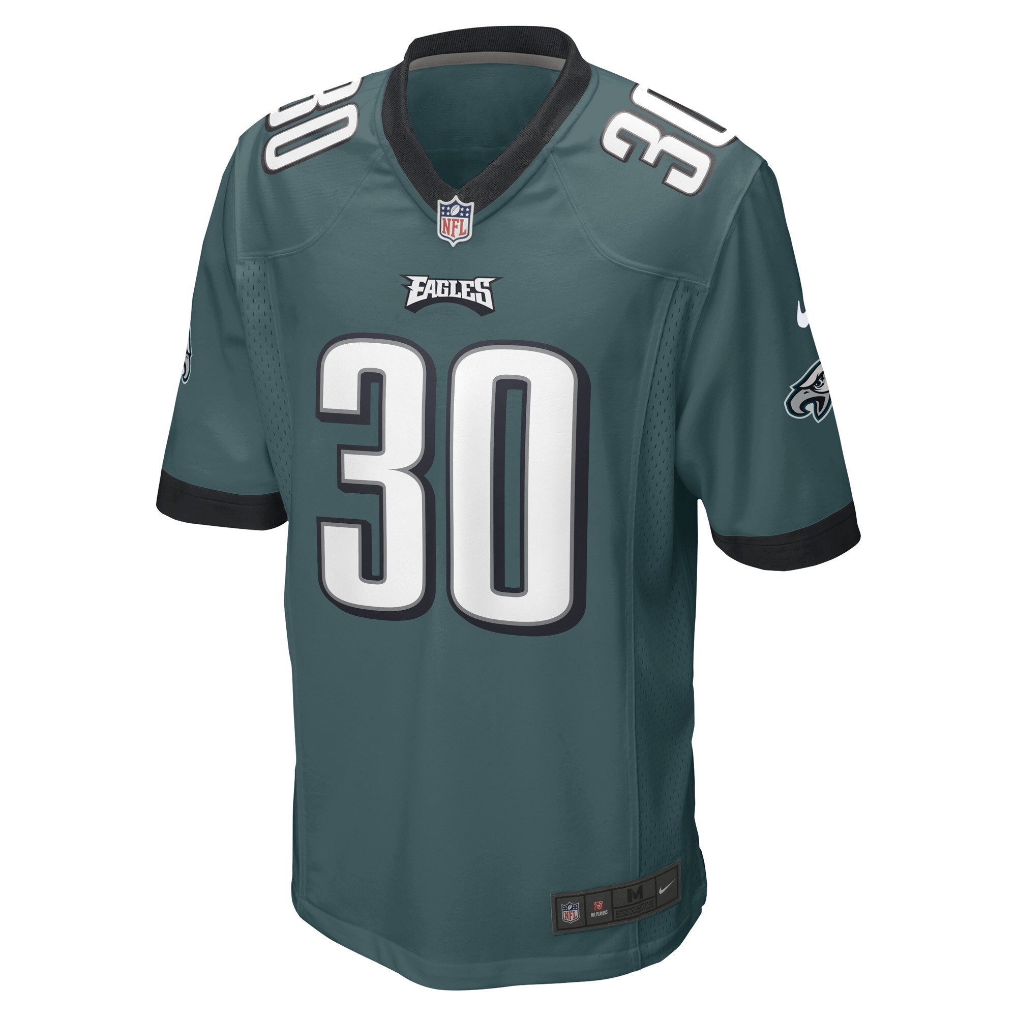 Kennedy Brooks Philadelphia EaglesGame Player Jersey - Midnight Green