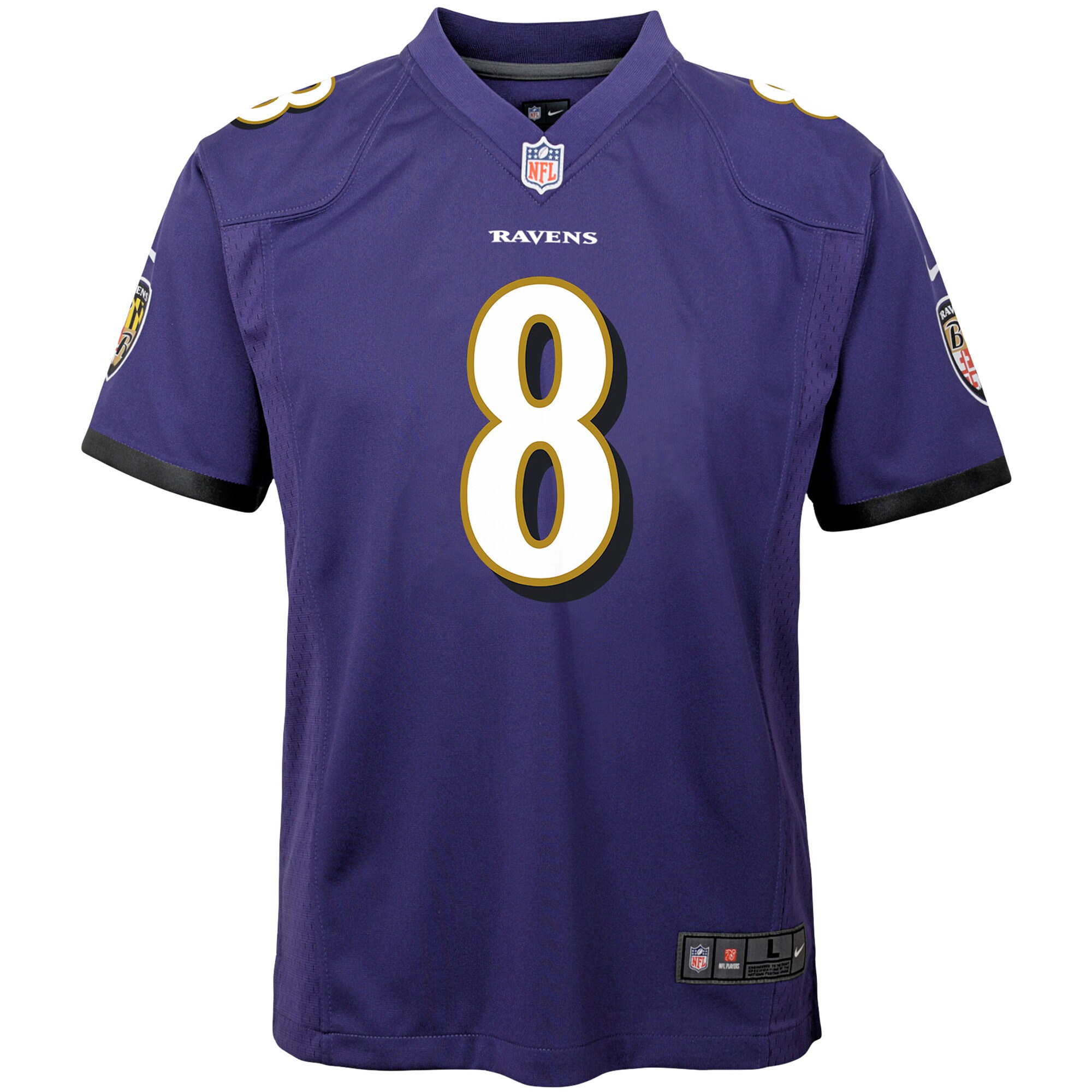 Lamar Jackson Baltimore RavensYouth Game Jersey - Purple