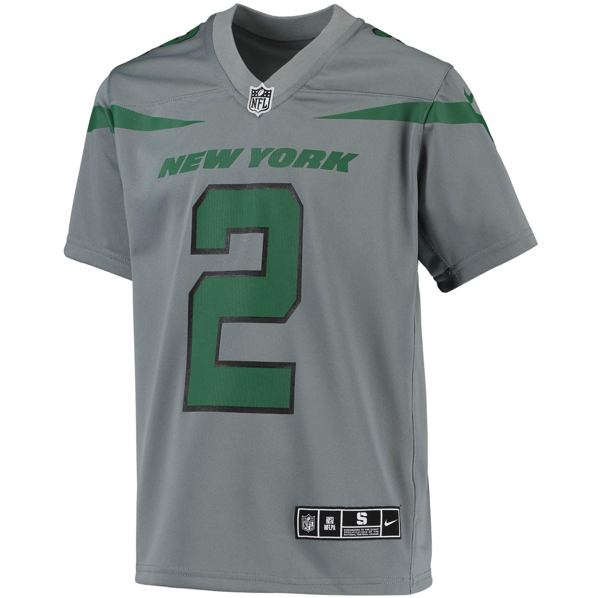 Zach Wilson New York JetsYouth Inverted Team Game Jersey - Gray
