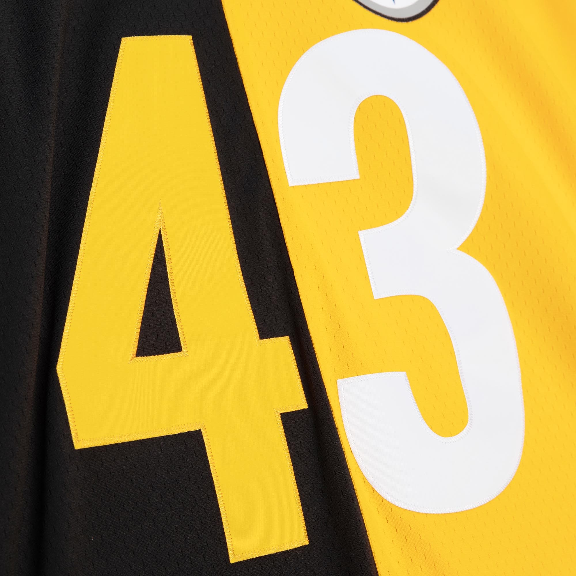 Troy Polamalu Pittsburgh Steelers Mitchell & Ness 2005 Split Legacy Replica Jersey - Black/Gold