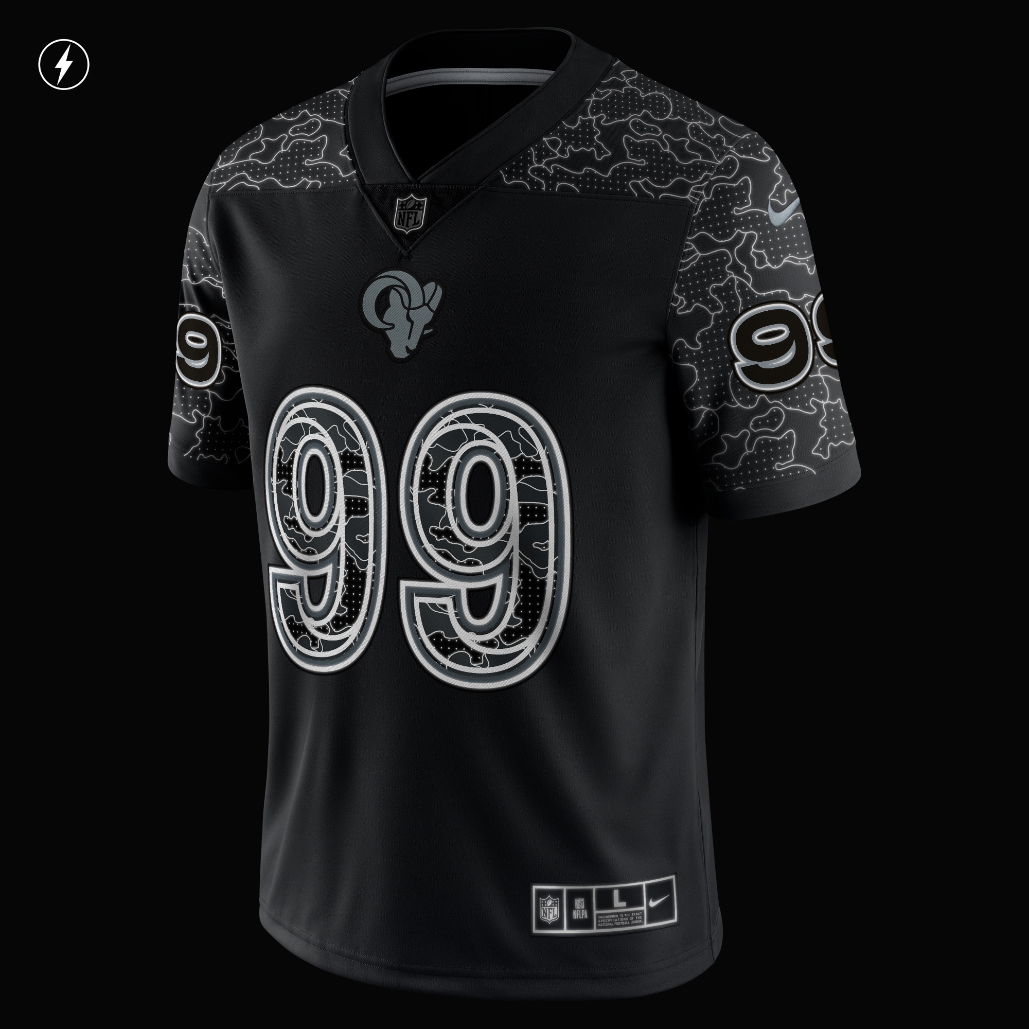 Aaron Donald Los Angeles RamsRFLCTV Limited Jersey - Black
