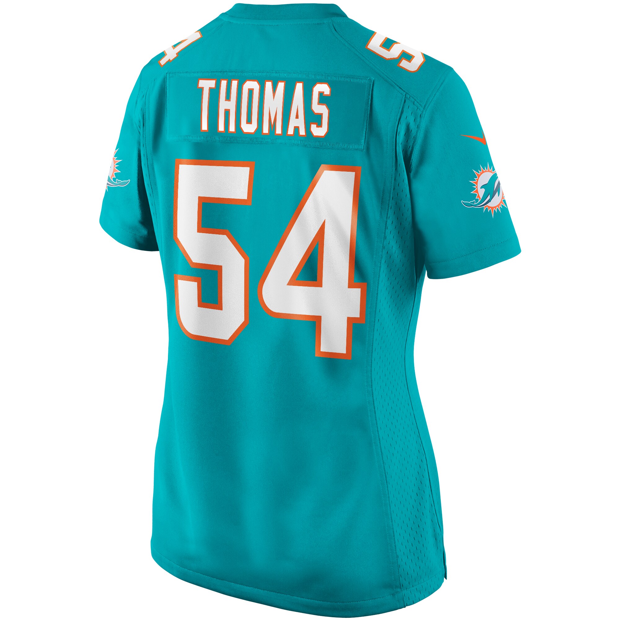 Zach Thomas Miami Dolphins Women's Game Retired Player Jersey - Aqua
