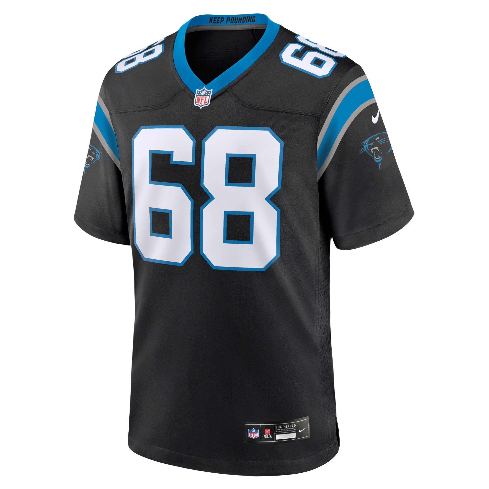 Sam Tecklenburg Carolina PanthersTeam Game Jersey - Black