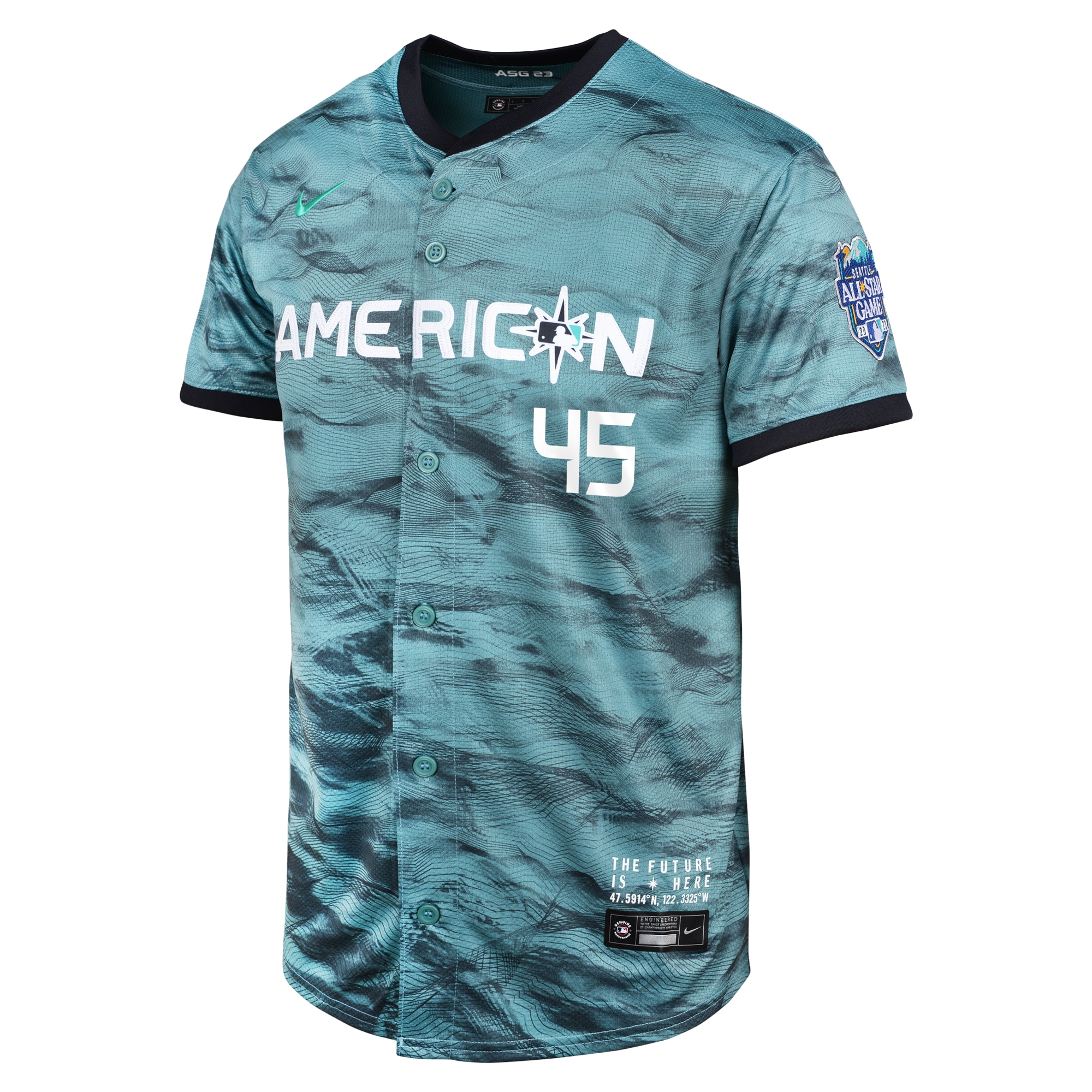 Gerrit Cole American LeagueYouth 2023 MLB All-Star Game Limited Player Jersey - Teal